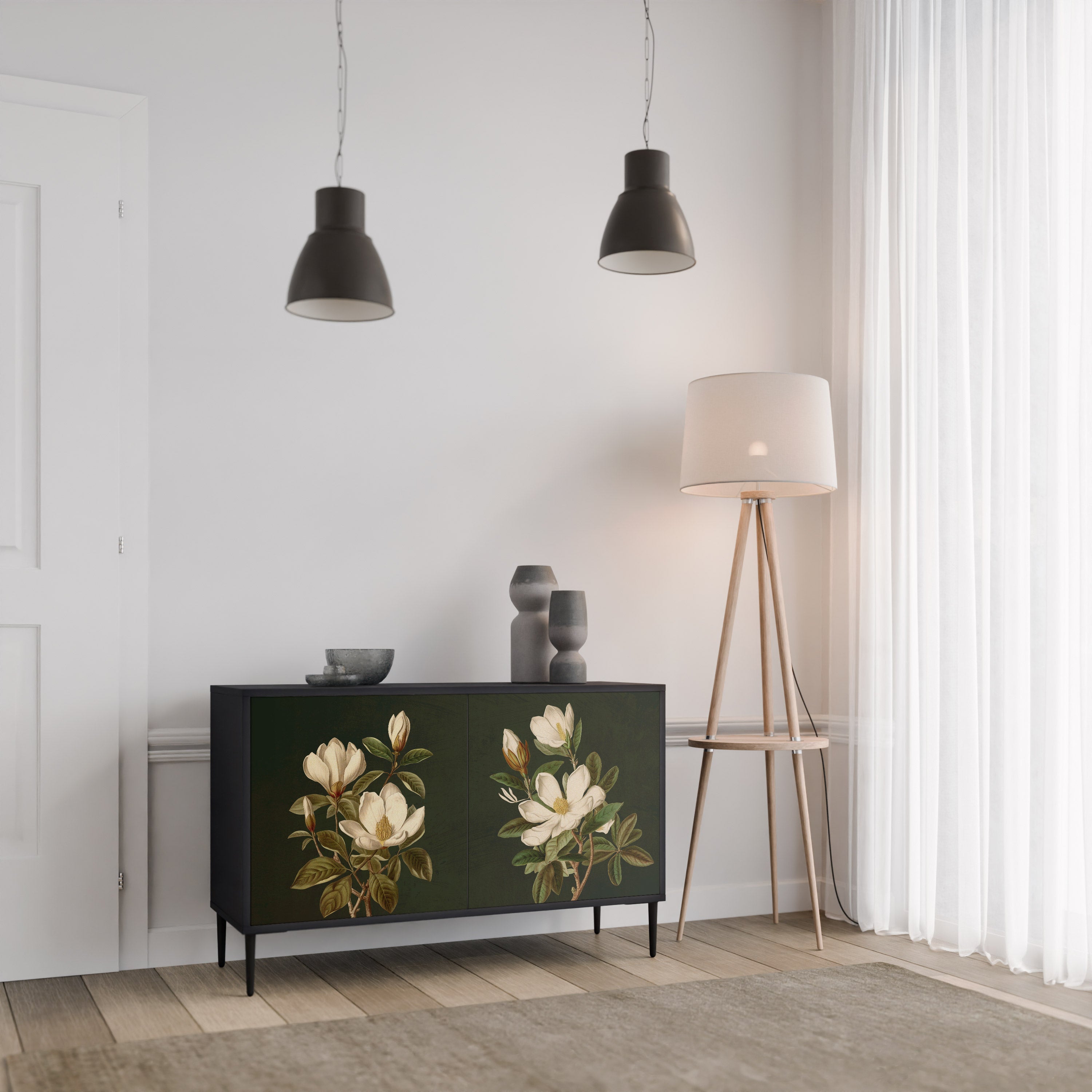 FLORAL NOIR 2-Door Sideboard