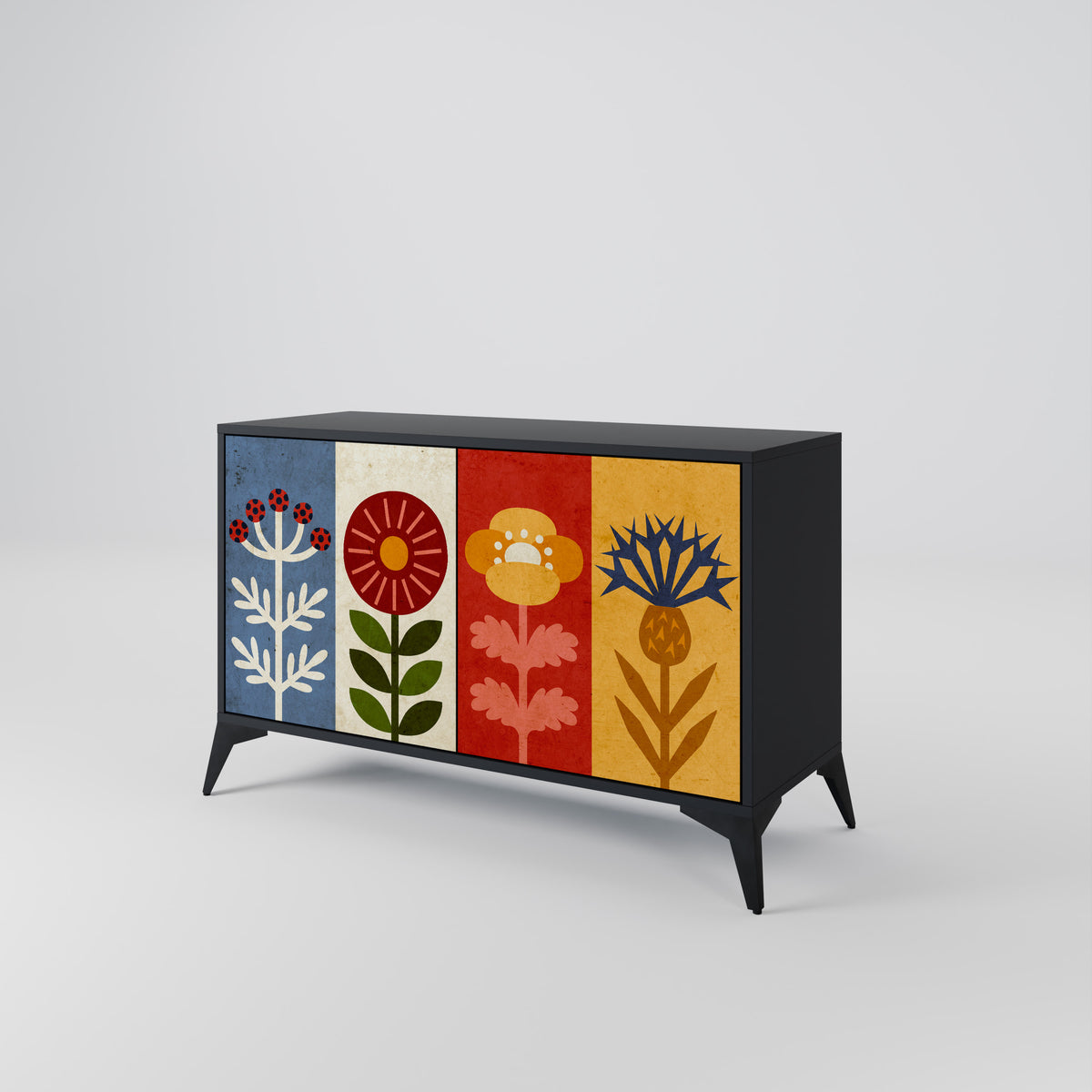 SCANDIC FLOWERET Dvoudveřová komoda