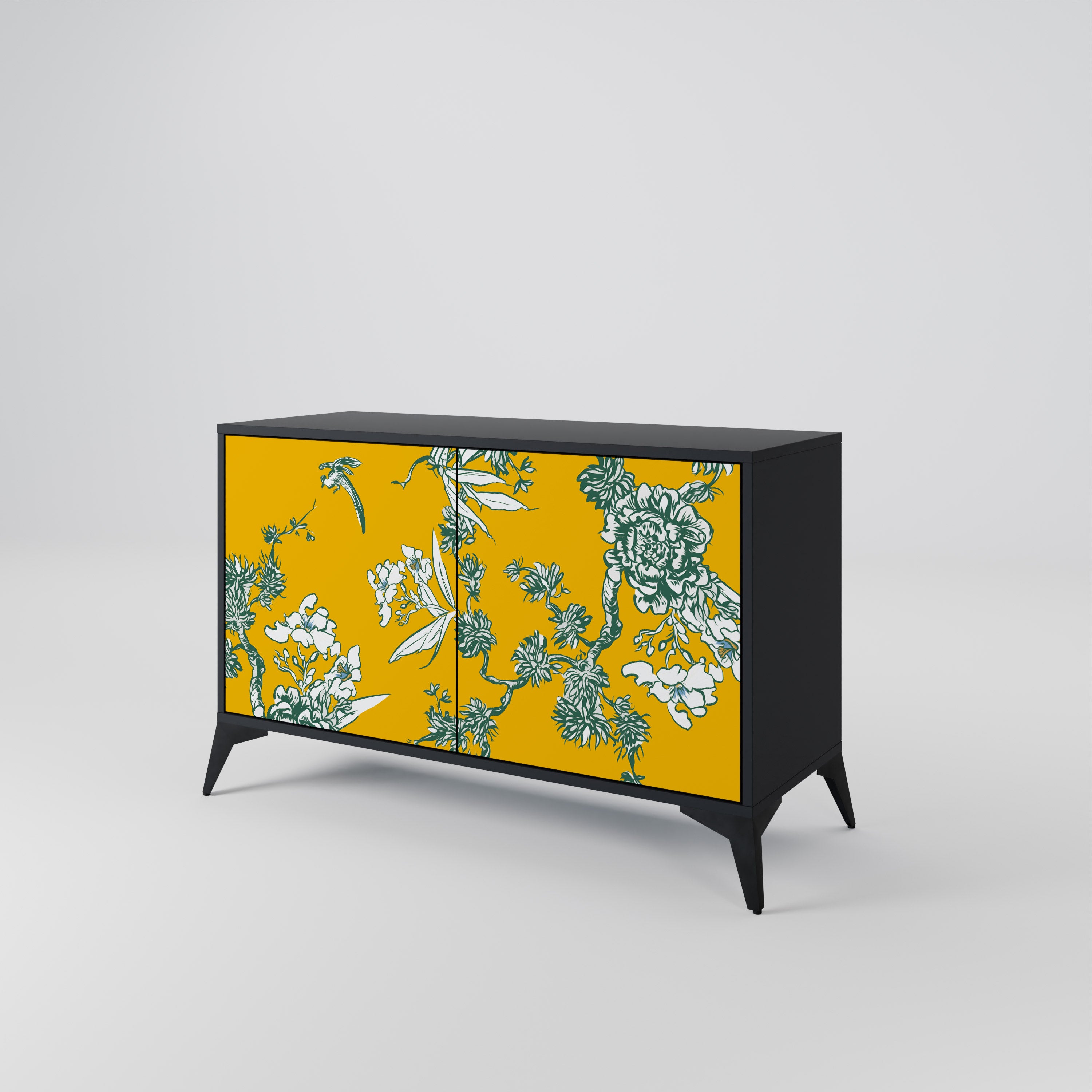 YELLOW CHINOISERIE 2-Door Sideboard