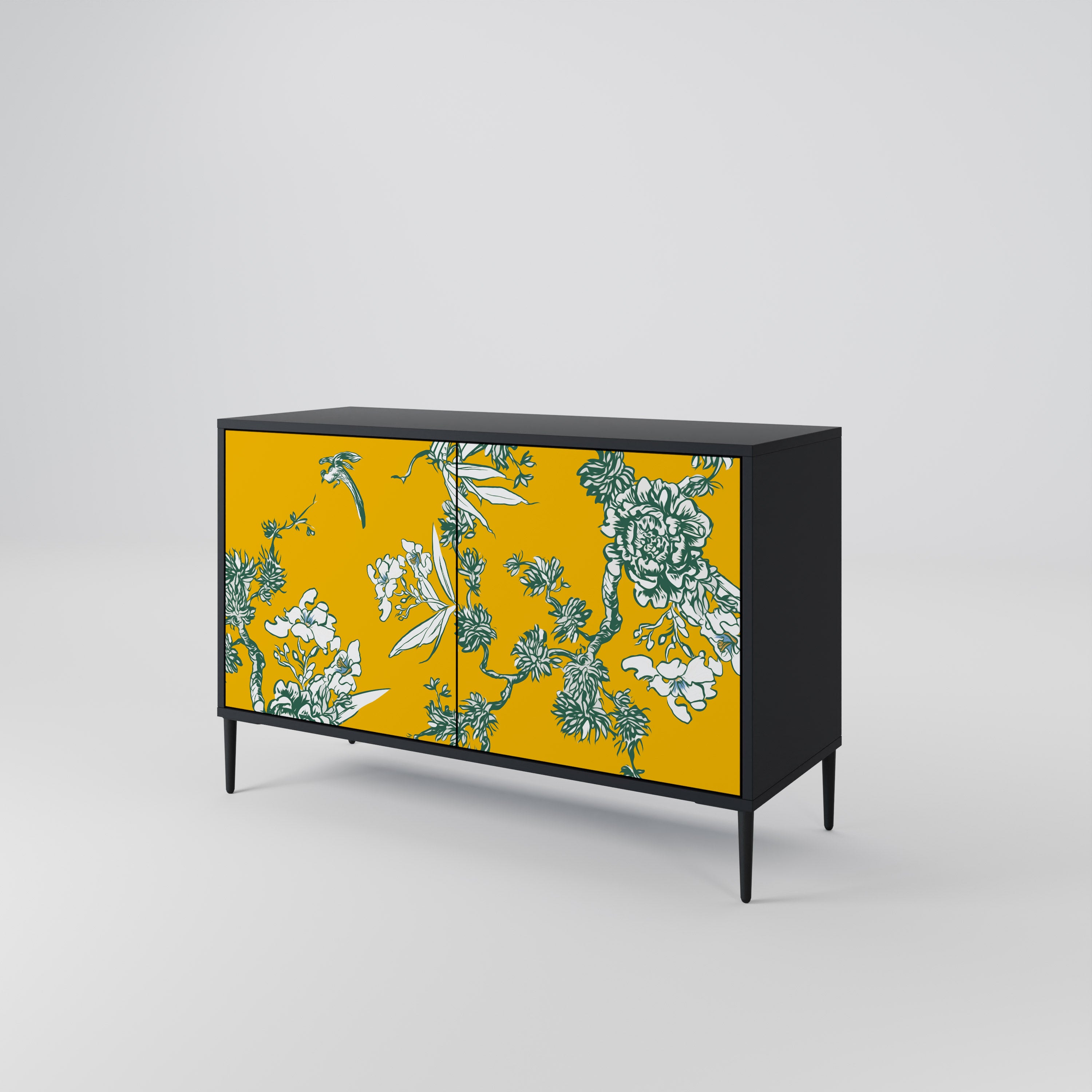 YELLOW CHINOISERIE 2-Door Sideboard