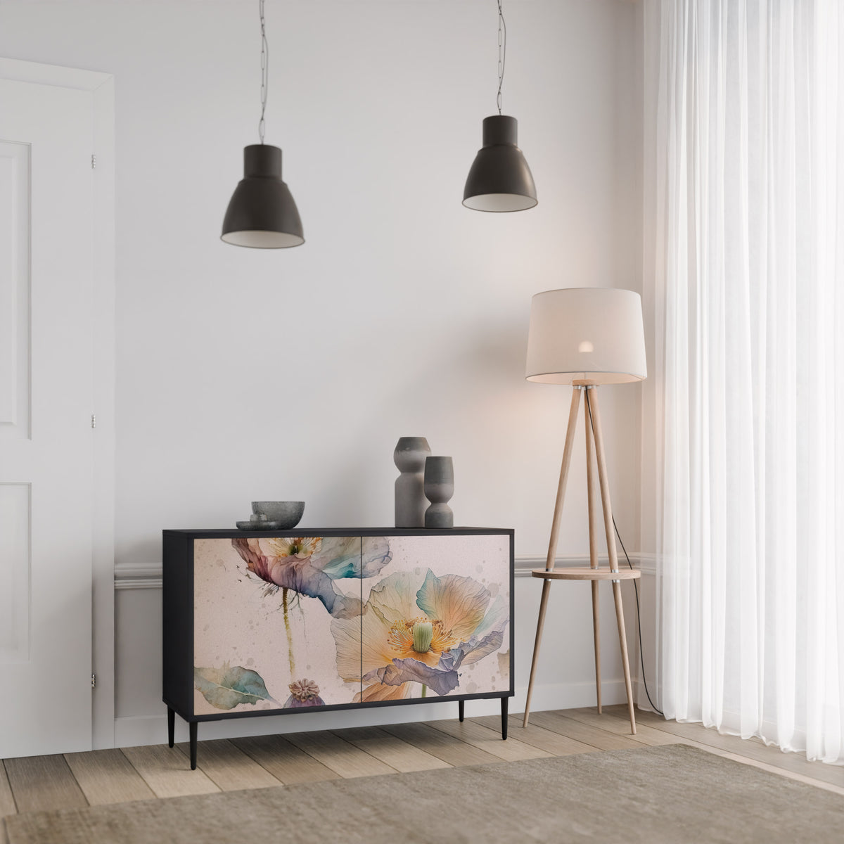 SOFTEN POPPY Dvoudveřová komoda