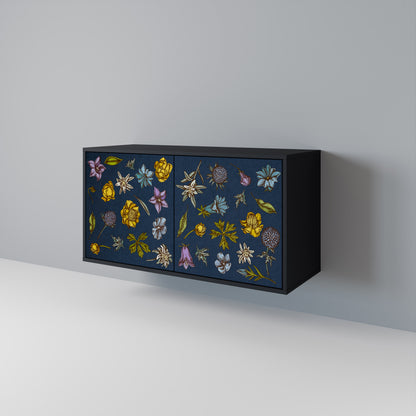 FLOWERS ON NAVY BLUE Dvoudveřová komoda