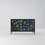 FLOWERS ON NAVY BLUE 2-Door Sideboard
