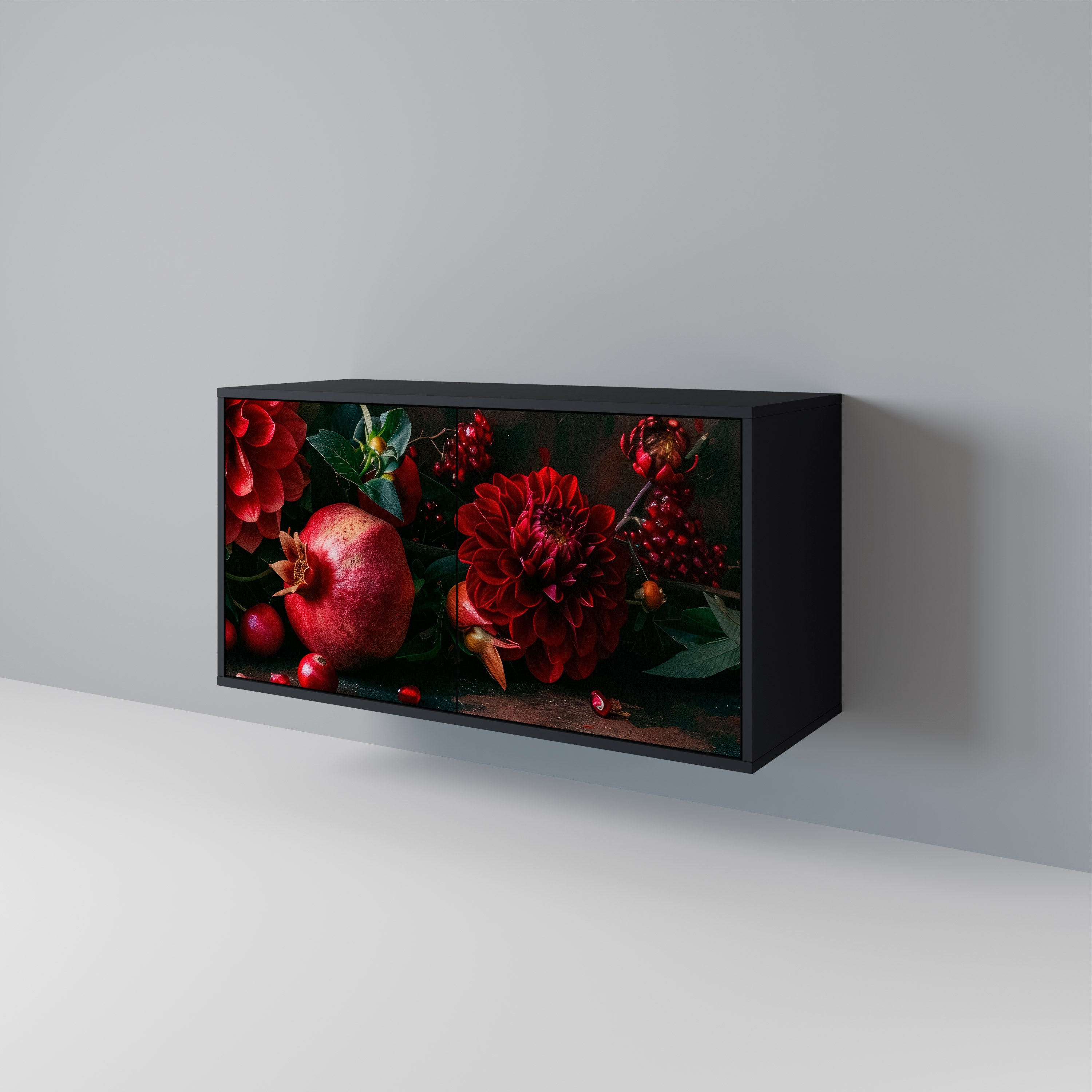 DAHLIAS AND POMEGRANATES 2-Door Sideboard