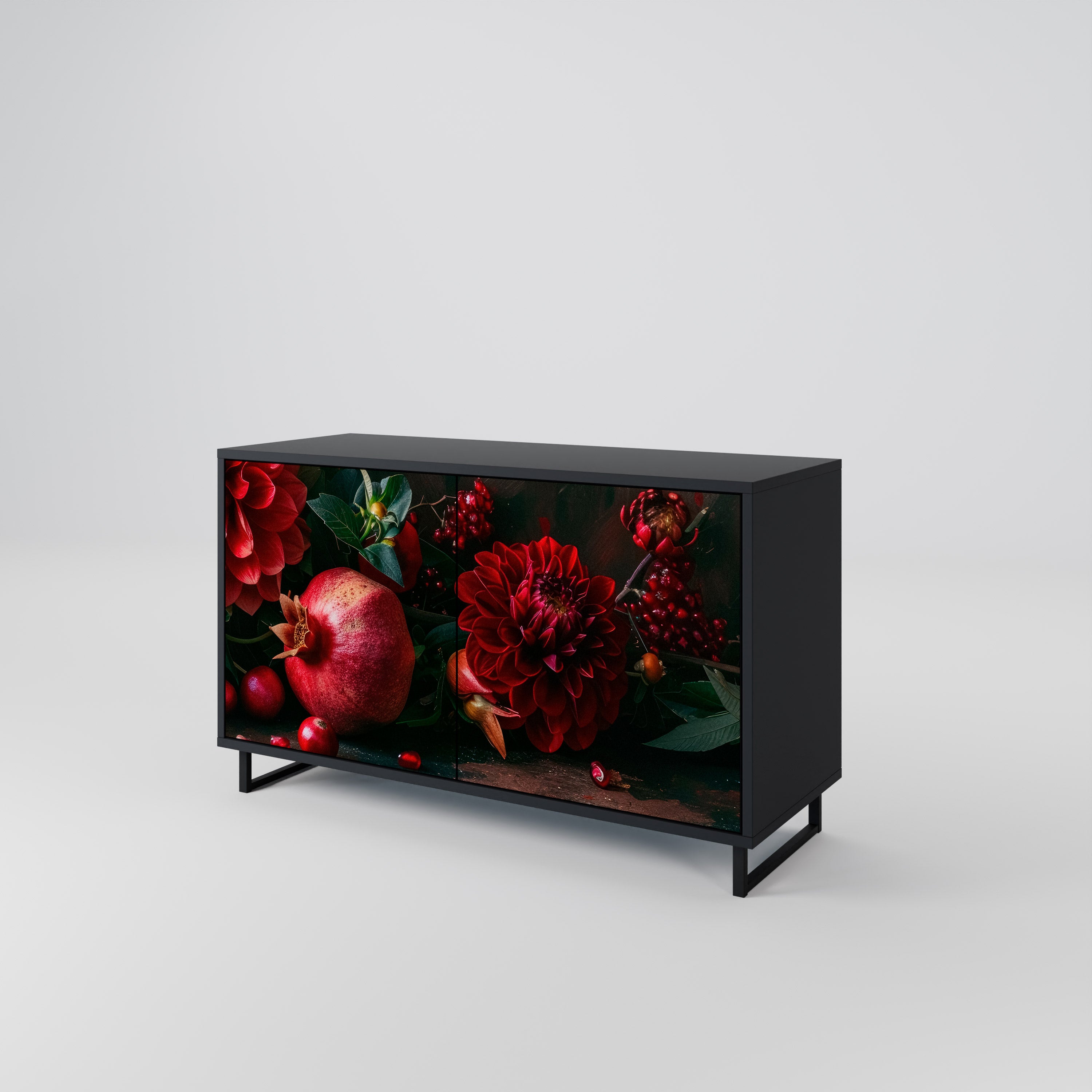 DAHLIAS AND POMEGRANATES 2-Door Sideboard