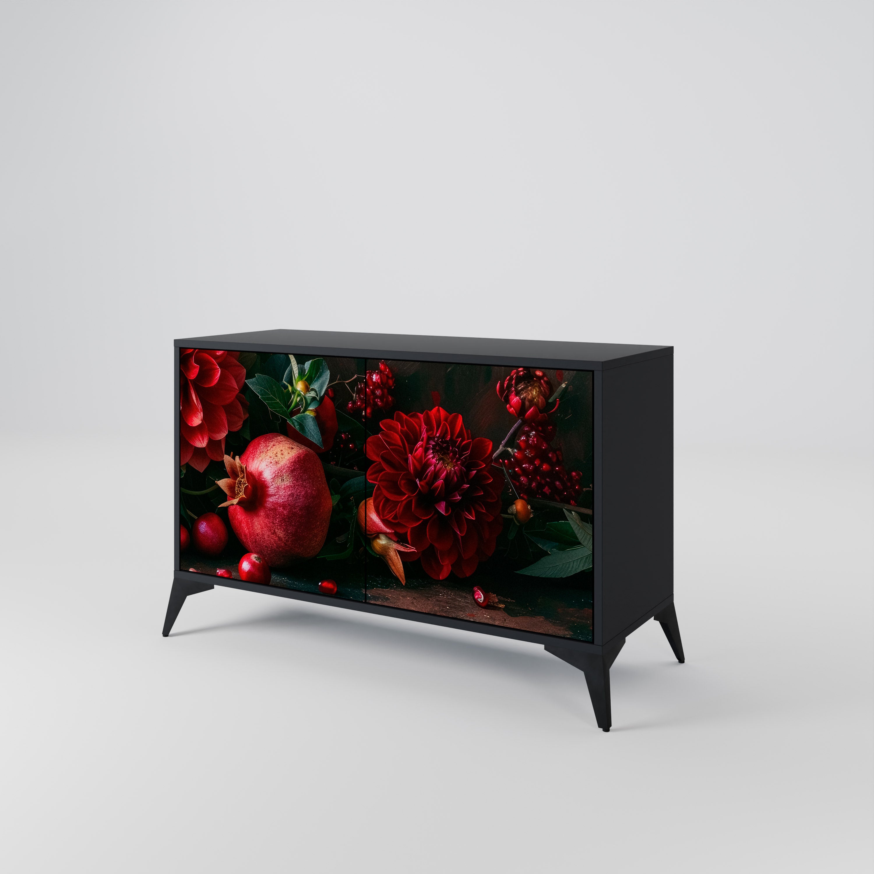 DAHLIAS AND POMEGRANATES 2-Door Sideboard