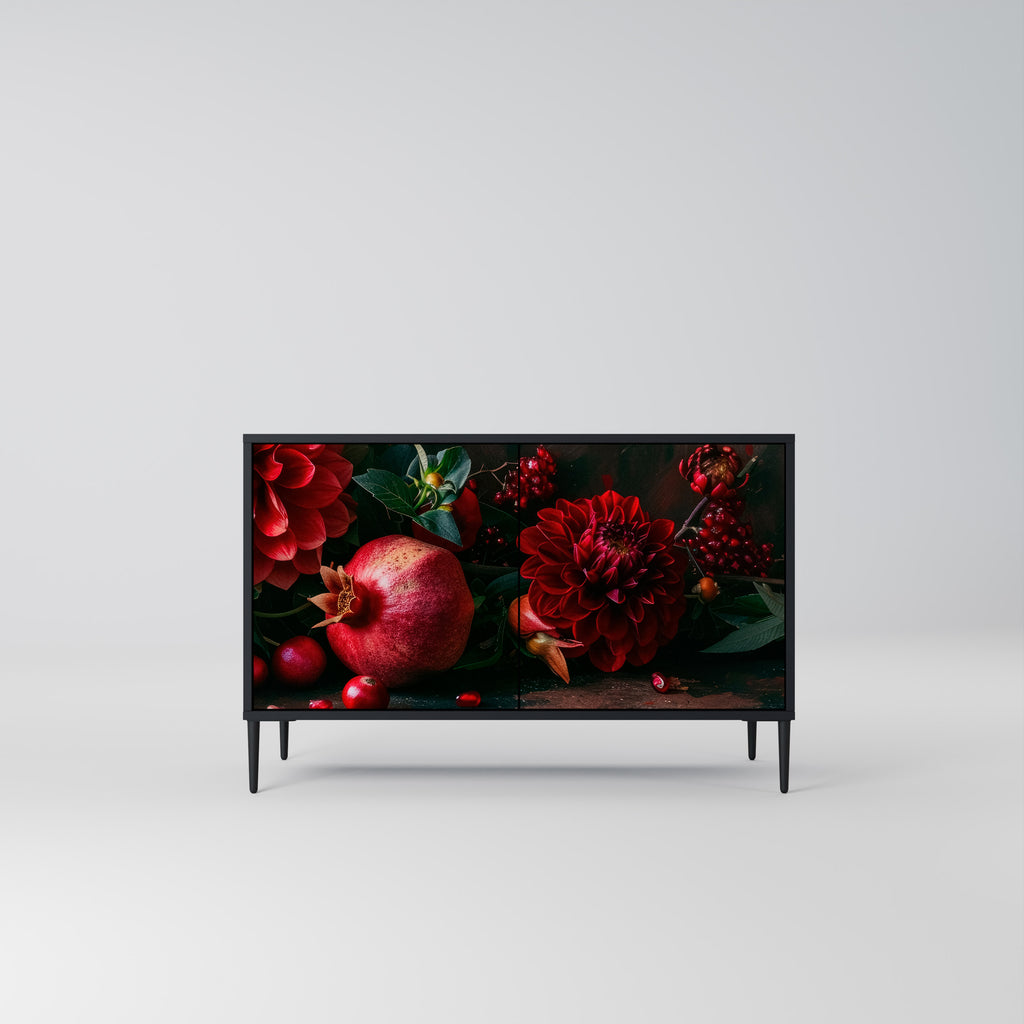DAHLIAS AND POMEGRANATES 2-Door Sideboard