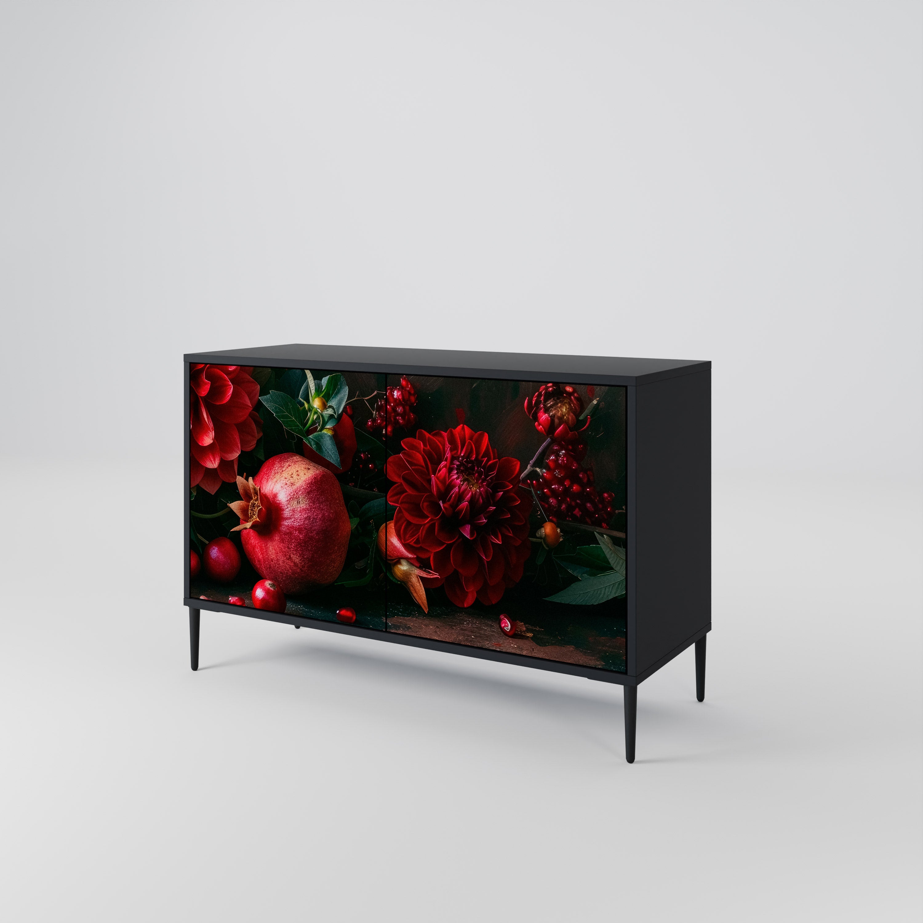 DAHLIAS AND POMEGRANATES 2-Door Sideboard