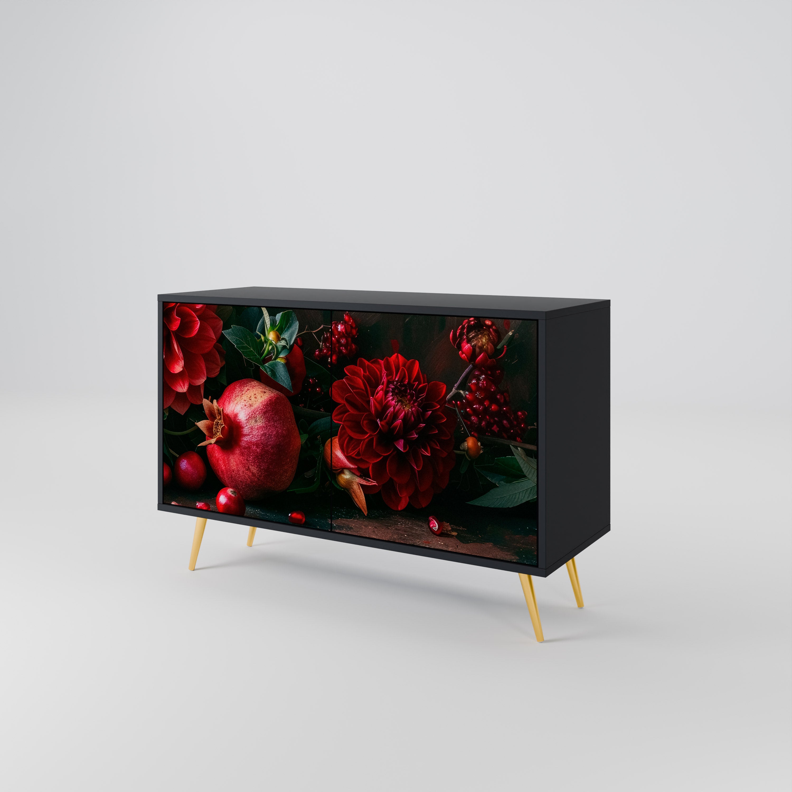 DAHLIAS AND POMEGRANATES 2-Door Sideboard