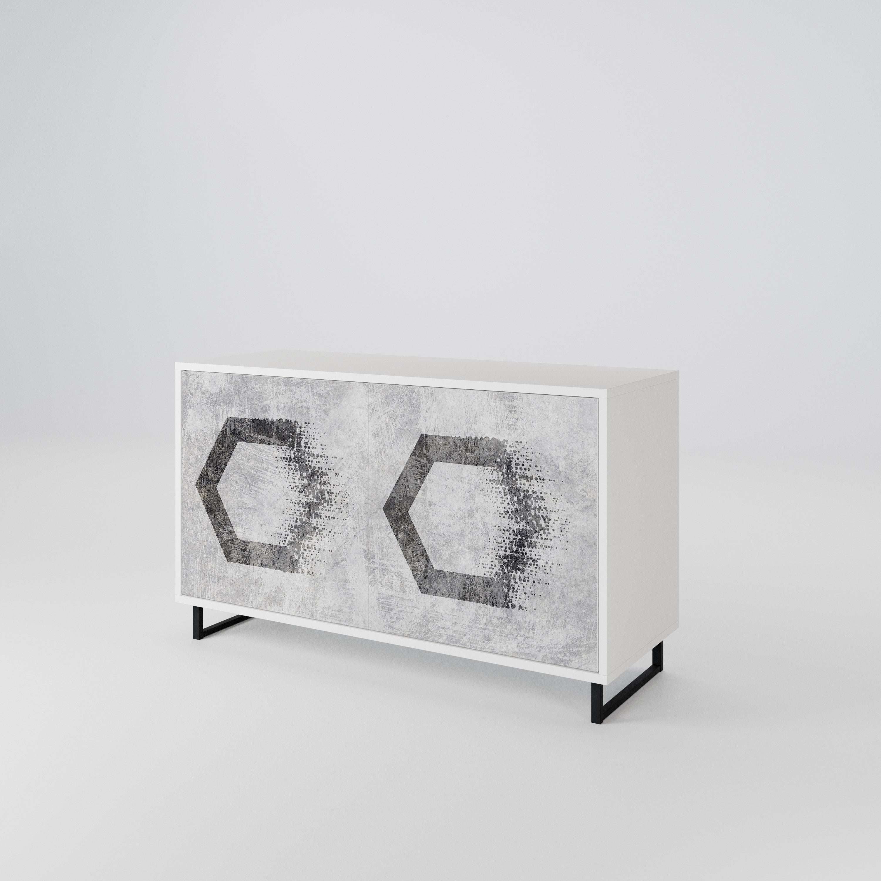 HEXAGONAL FIGURES Dvoudveřová komoda