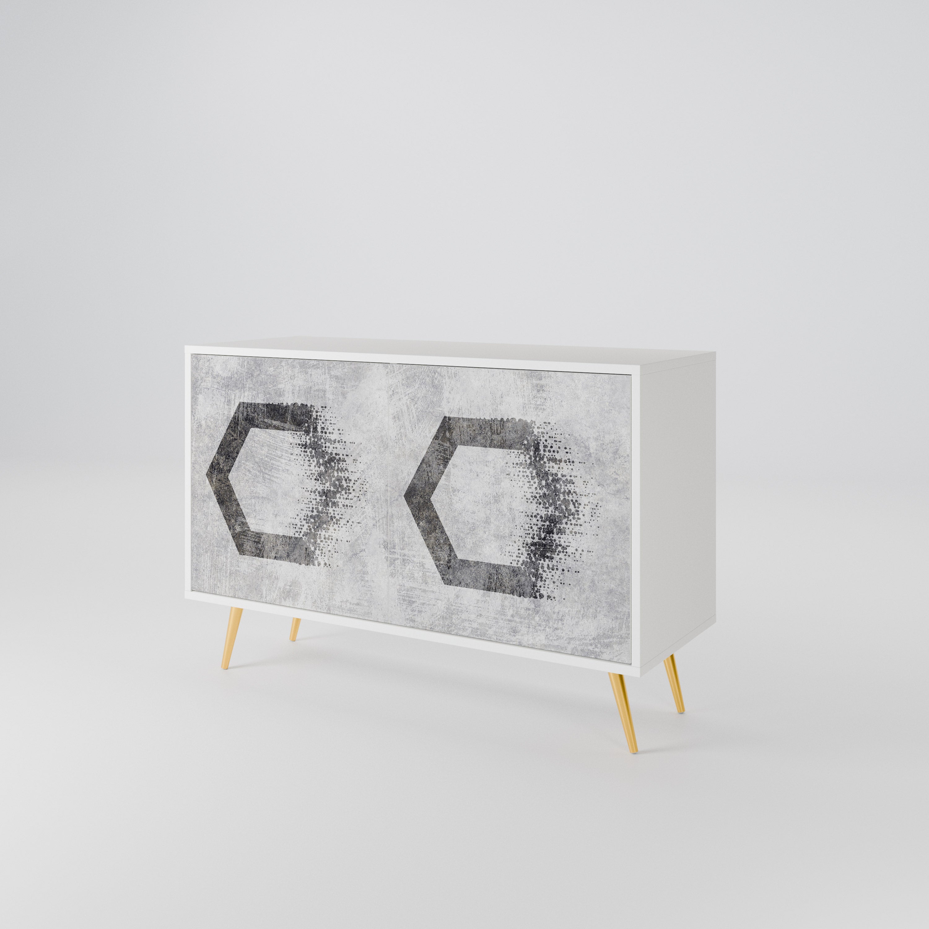 HEXAGONAL FIGURES Dvoudveřová komoda