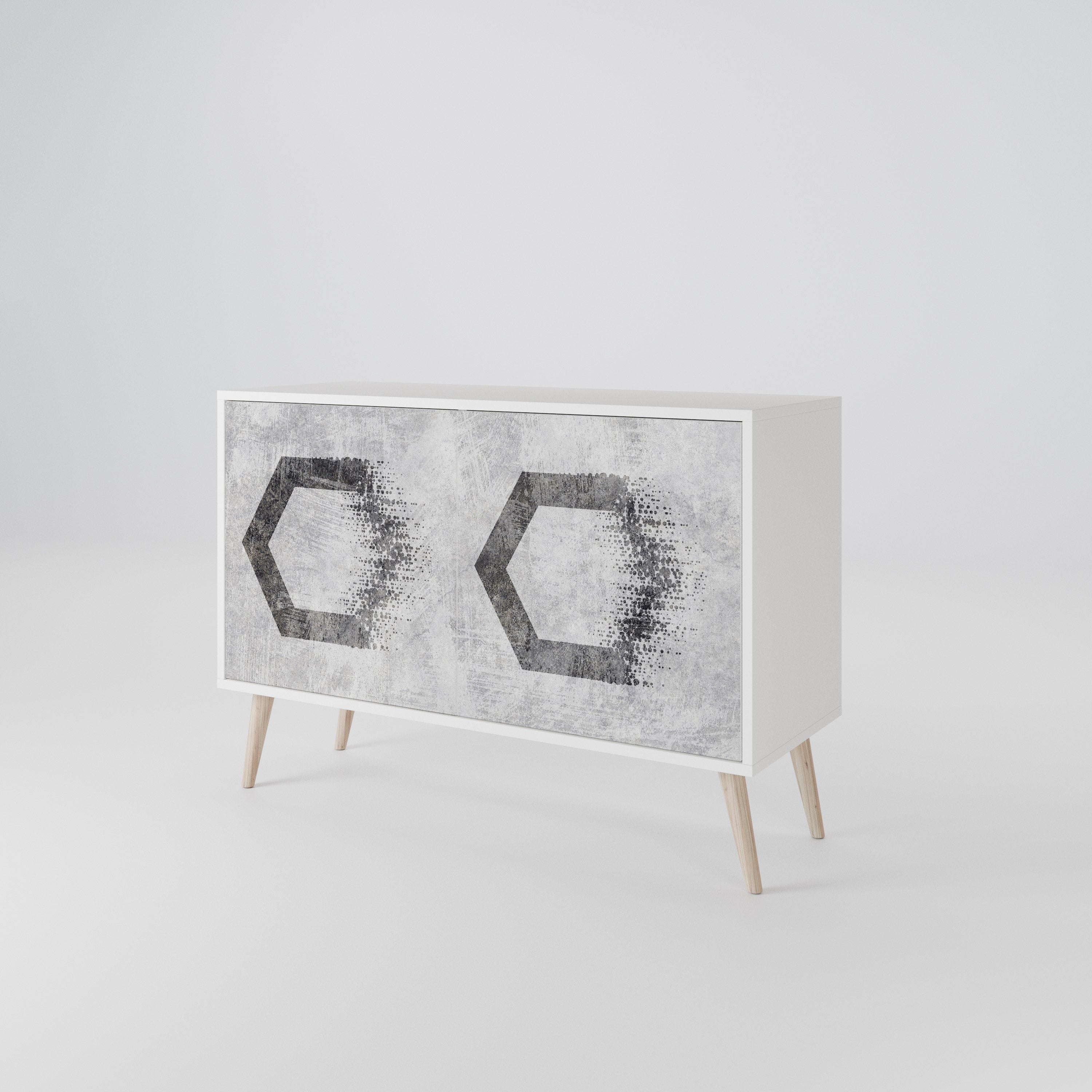 HEXAGONAL FIGURES Dvoudveřová komoda