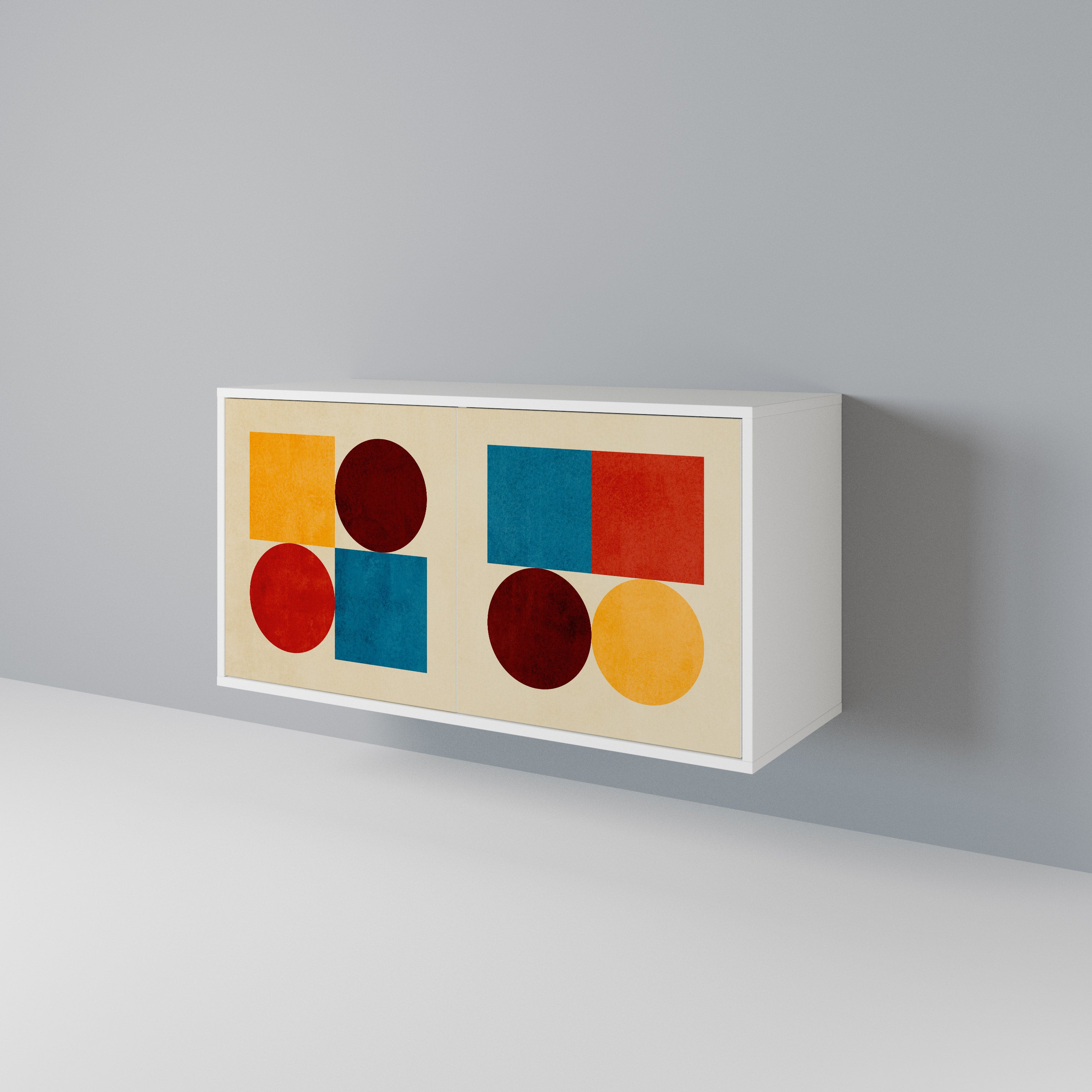 GEOMETRIC PUZZLE Dvoudveřová komoda