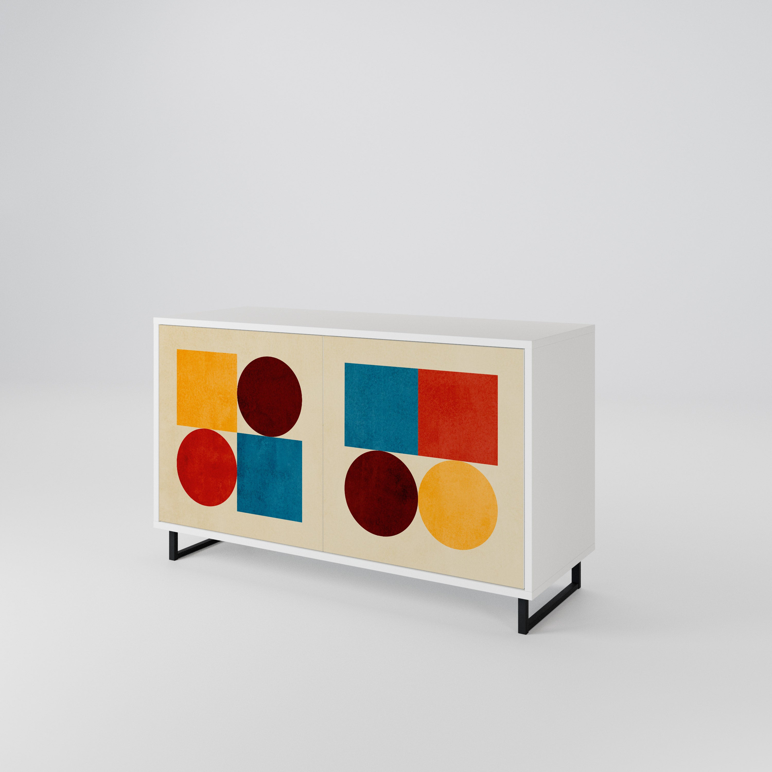 GEOMETRIC PUZZLE Dvoudveřová komoda