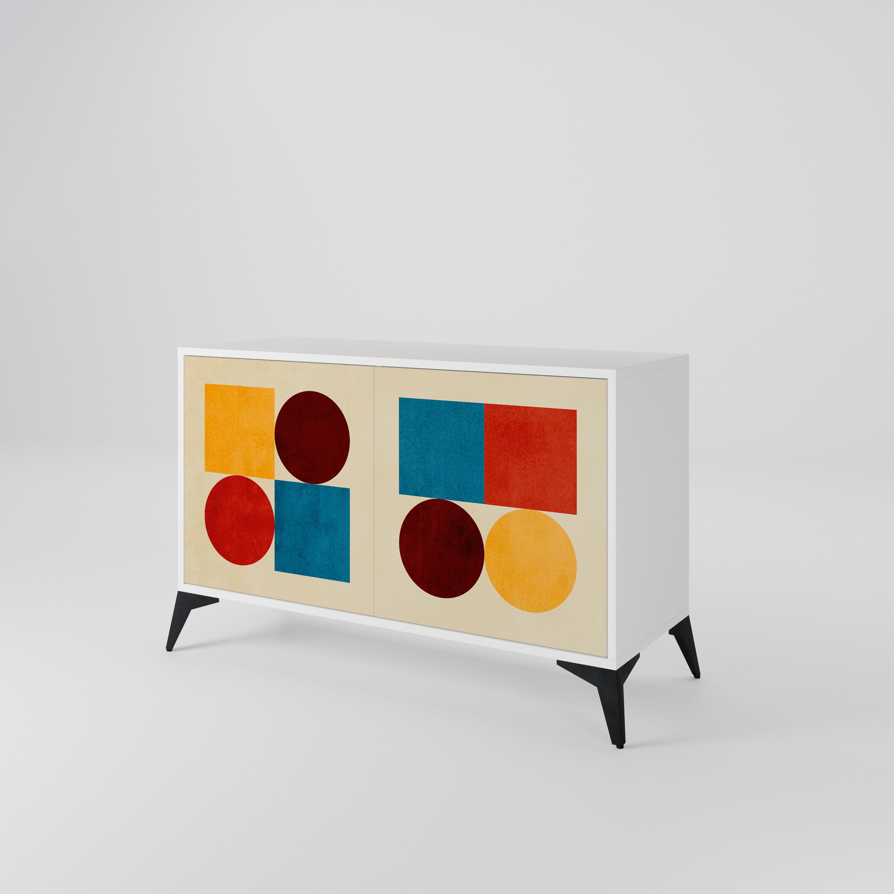 GEOMETRIC PUZZLE Dvoudveřová komoda