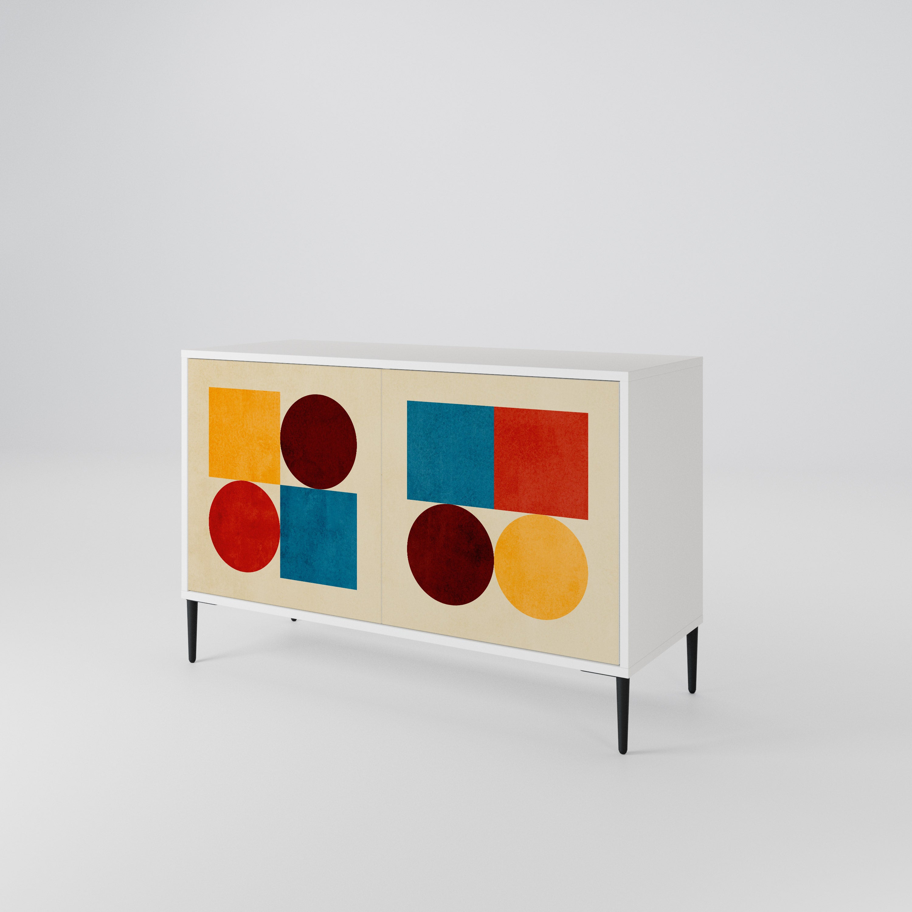 GEOMETRIC PUZZLE Dvoudveřová komoda