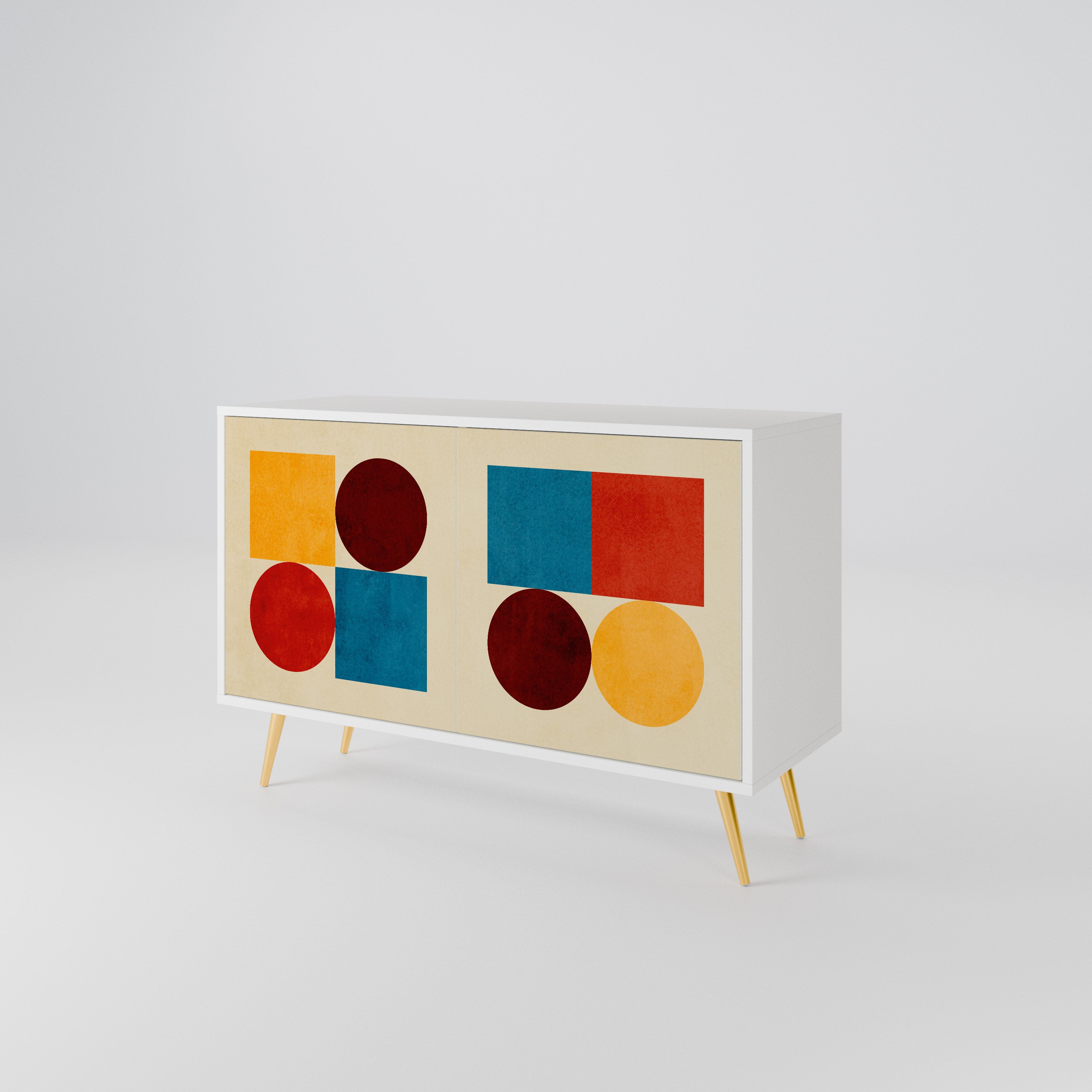 GEOMETRIC PUZZLE Dvoudveřová komoda