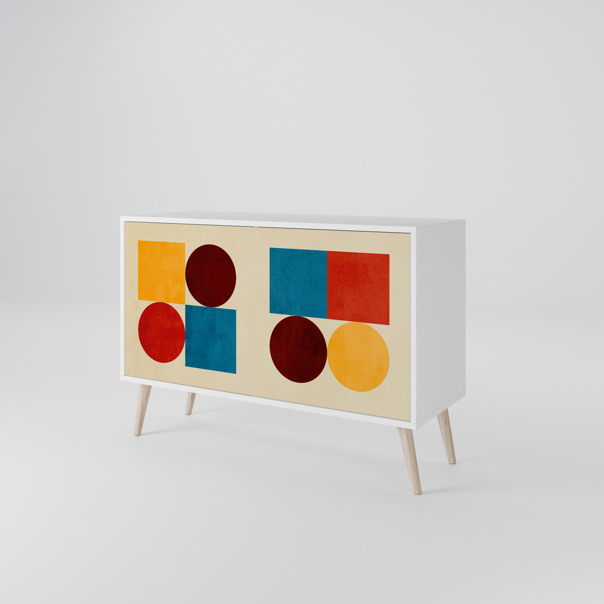 GEOMETRIC PUZZLE Dvoudveřová komoda