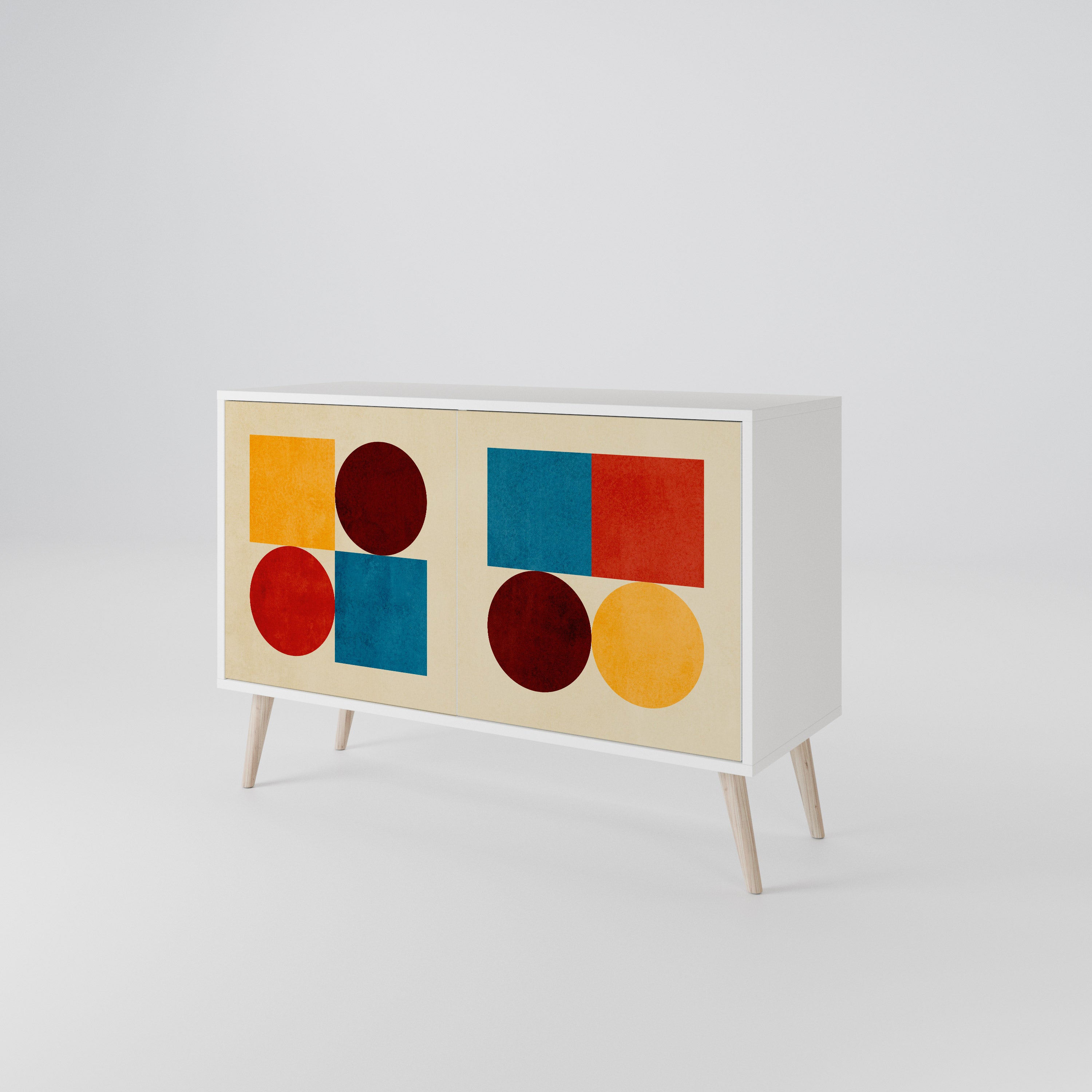 GEOMETRIC PUZZLE Dvoudveřová komoda