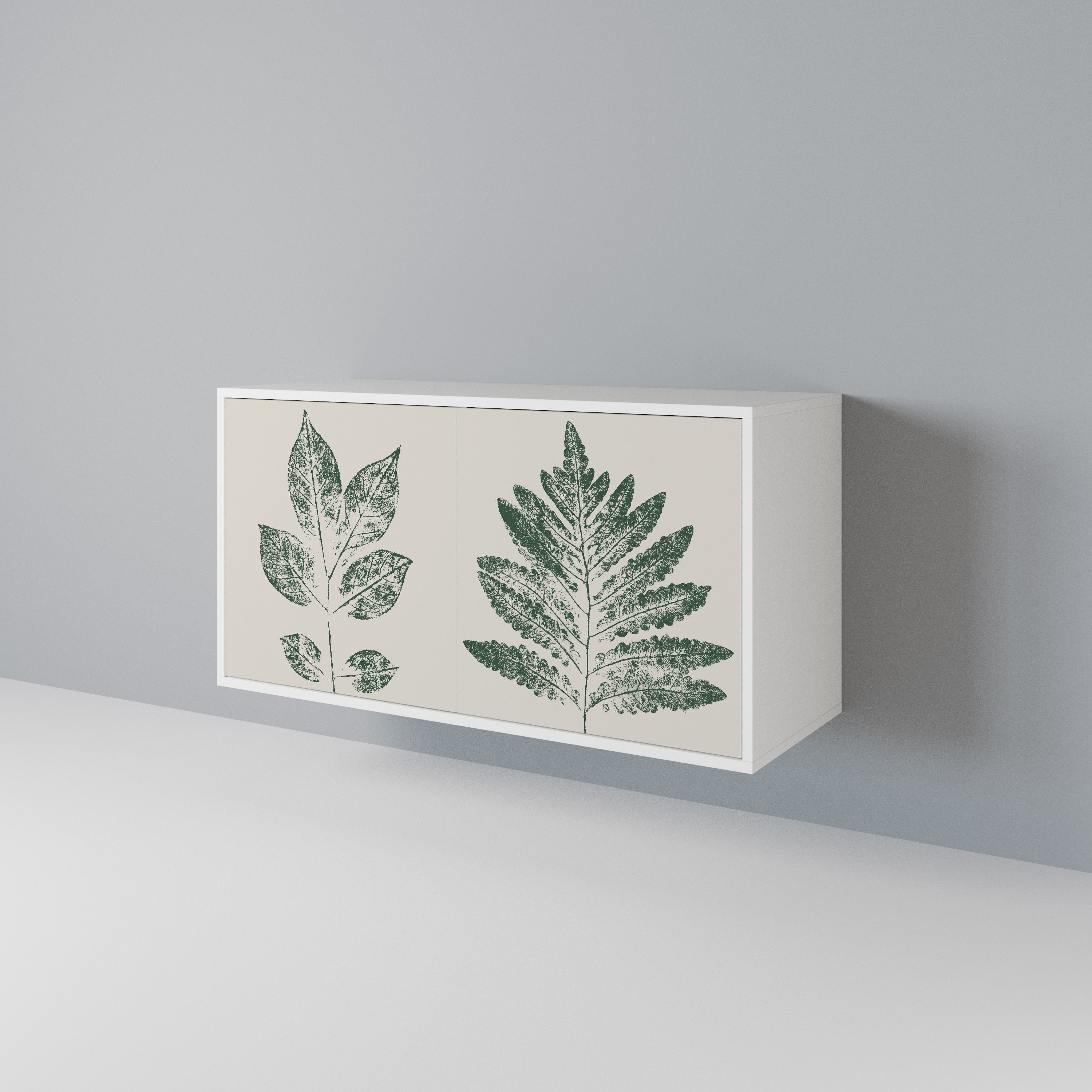 GREEN LEAFY STAMPS Dvoudveřová komoda