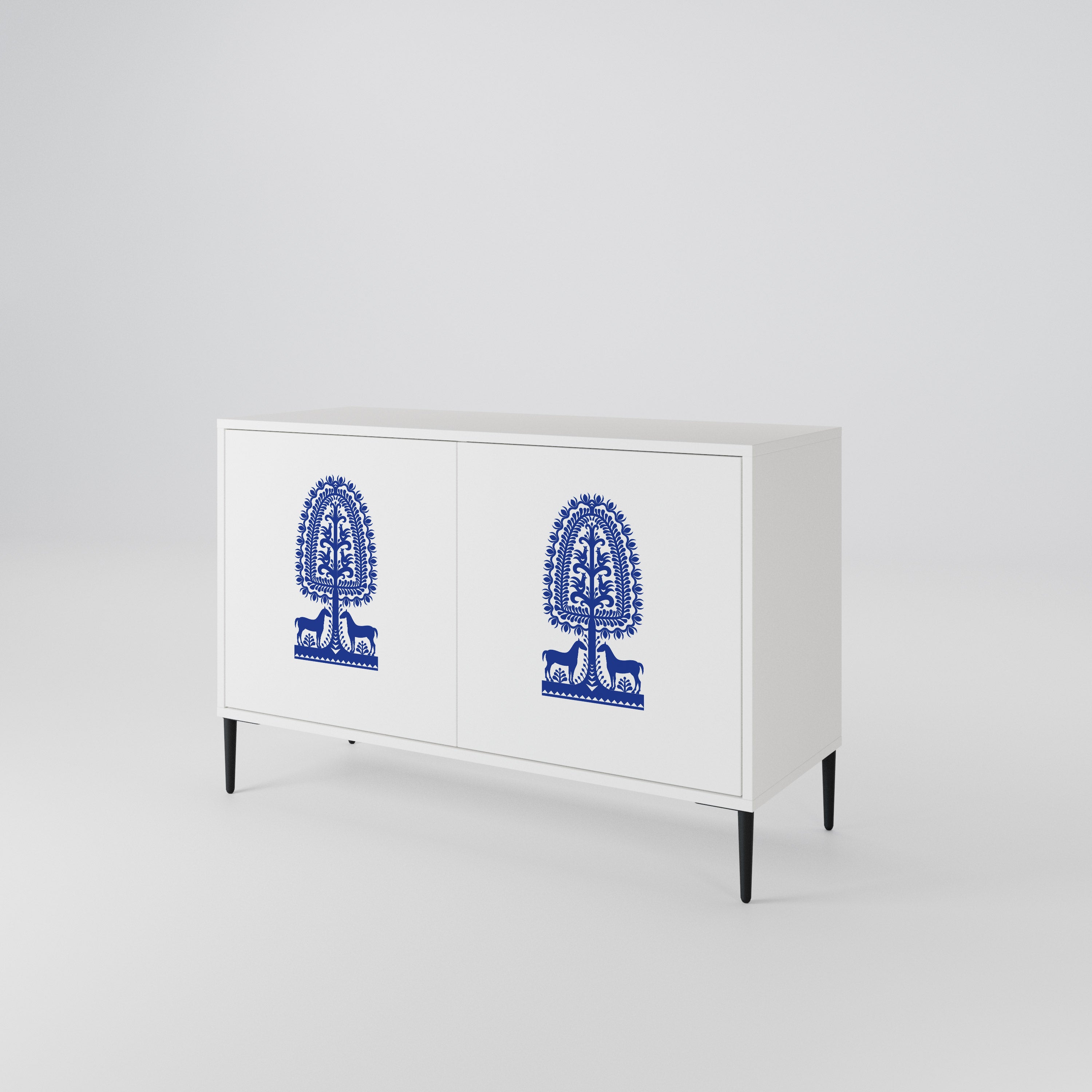POLISH FOLK ART Dvoudveřová komoda