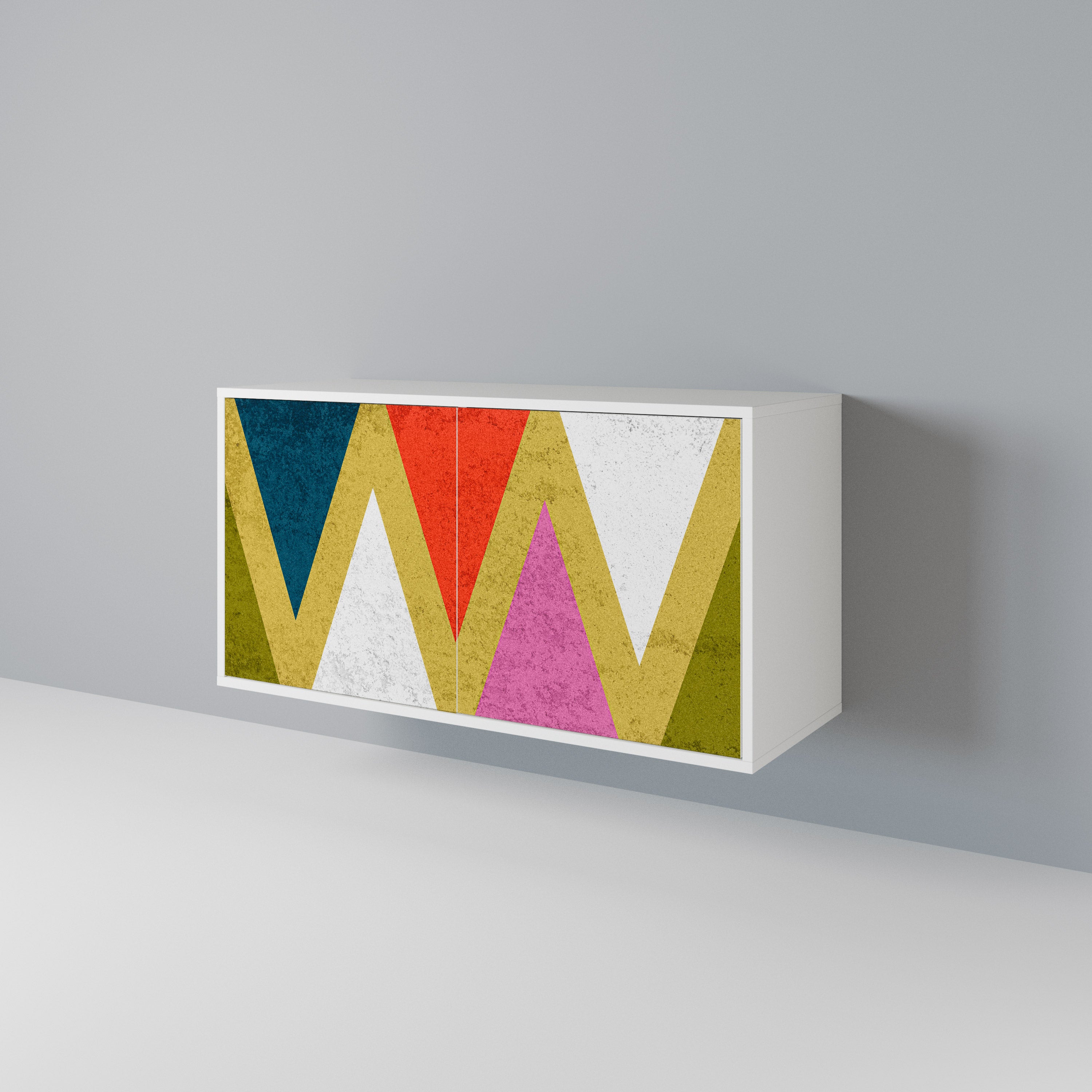 COLORFUL TRIANGLES Dvoudveřová komoda