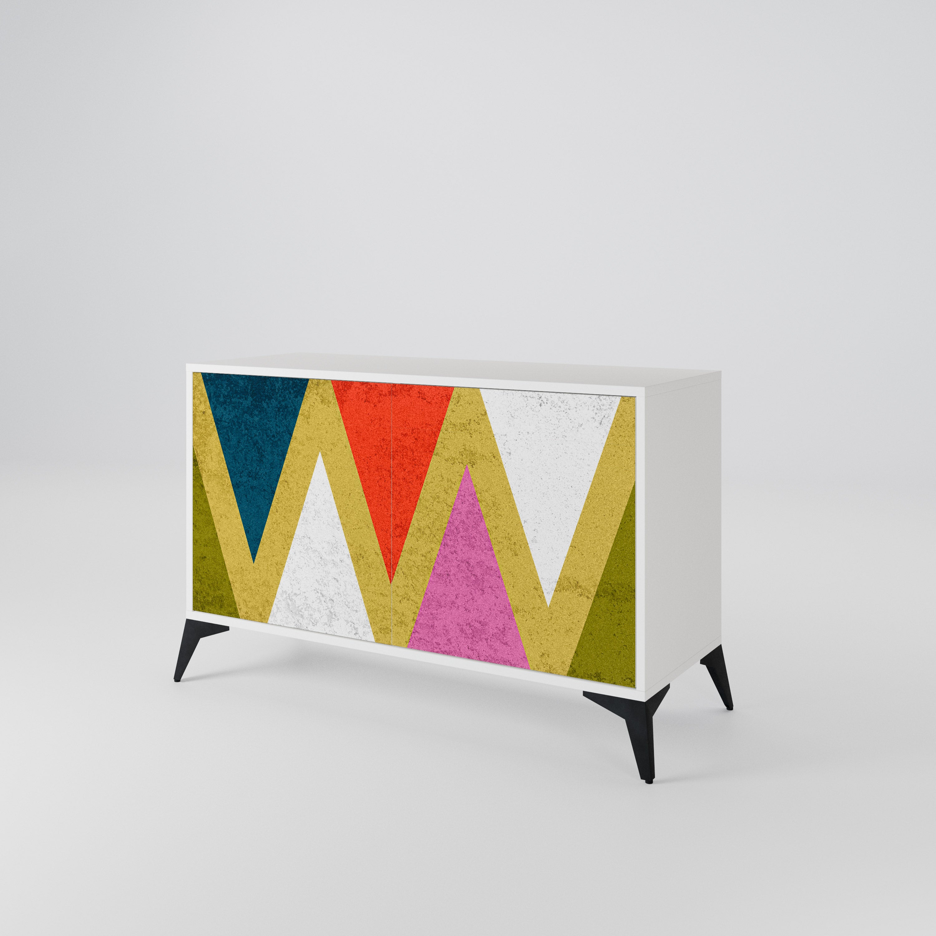 COLORFUL TRIANGLES Dvoudveřová komoda