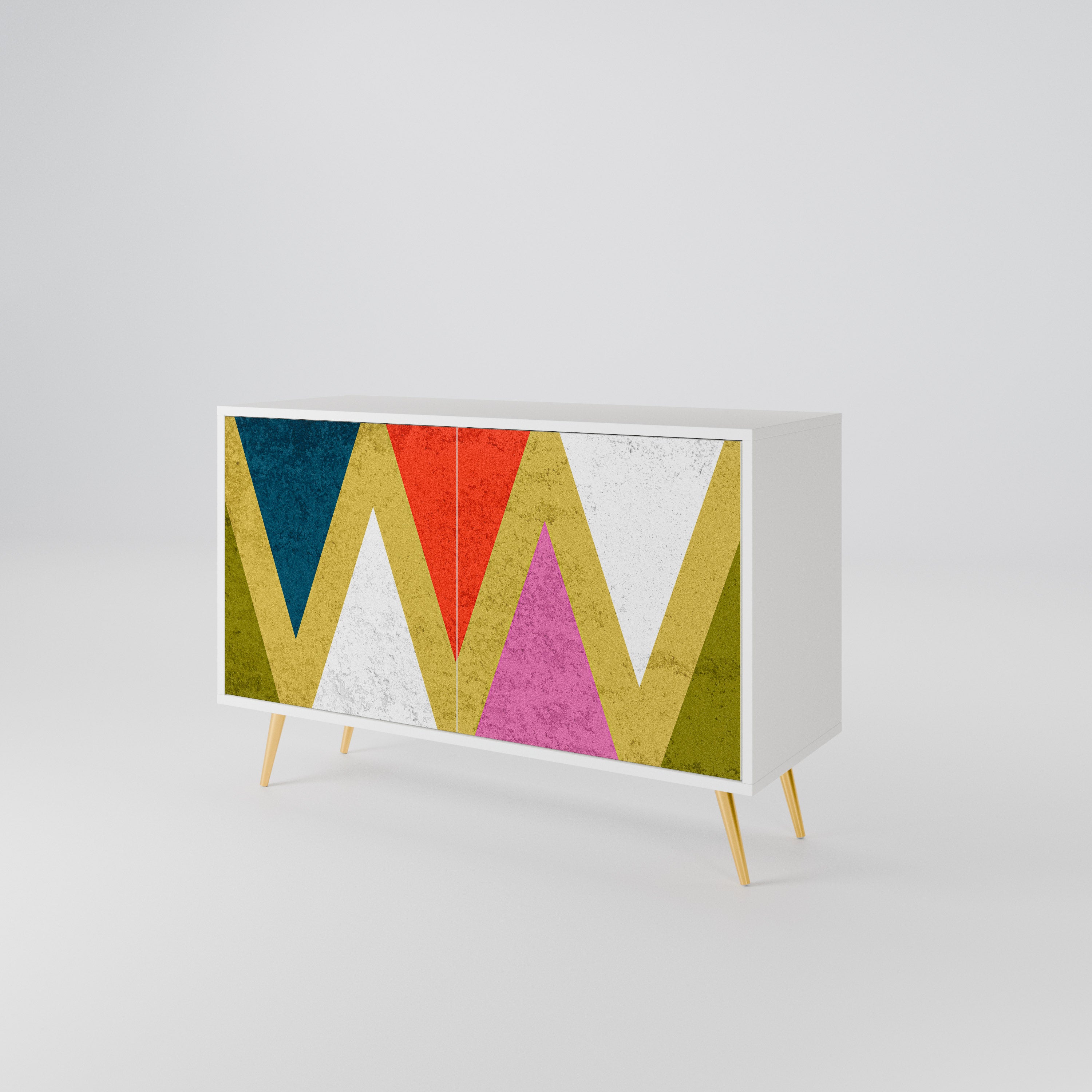 COLORFUL TRIANGLES Dvoudveřová komoda