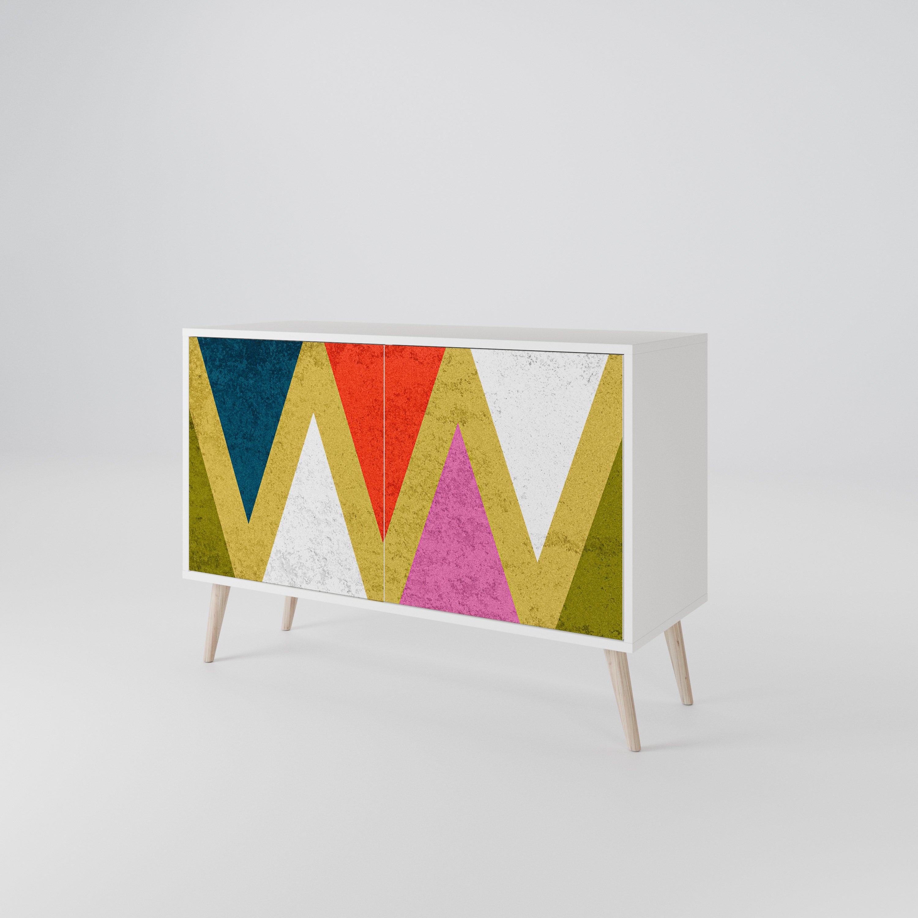 COLORFUL TRIANGLES Dvoudveřová komoda