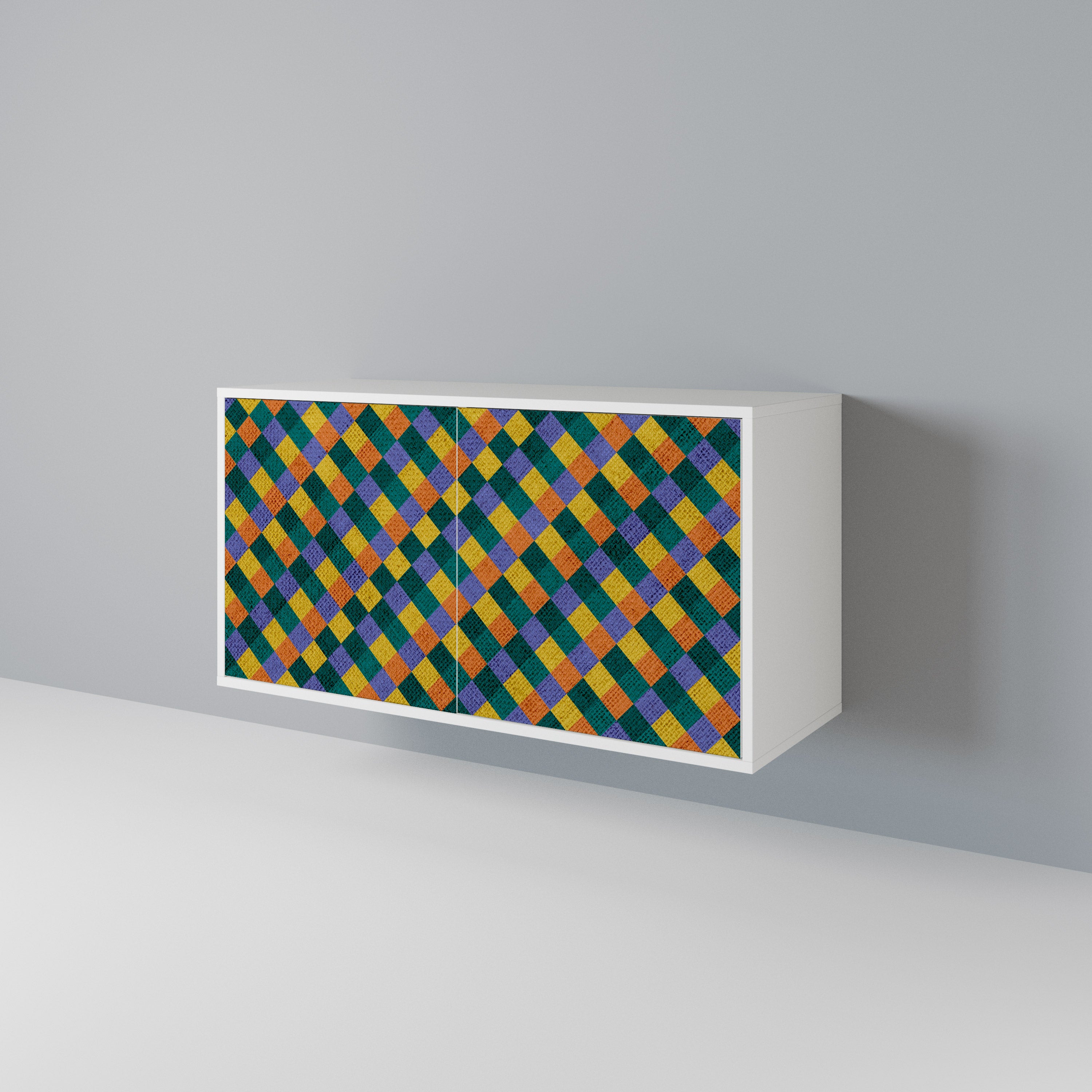 PAINTED SQUARES MIX Dvoudveřová komoda