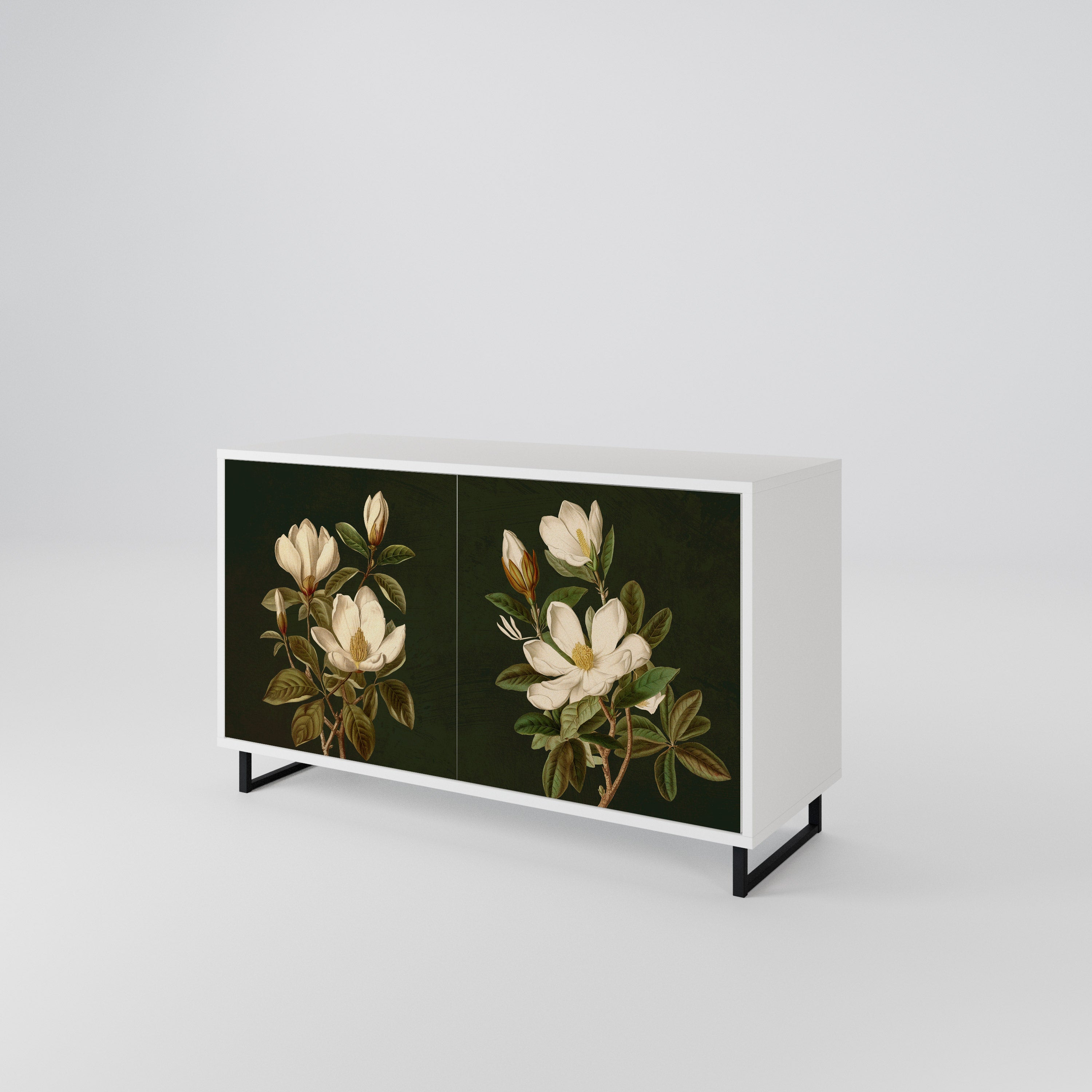 FLORAL NOIR Dvoudveřová komoda
