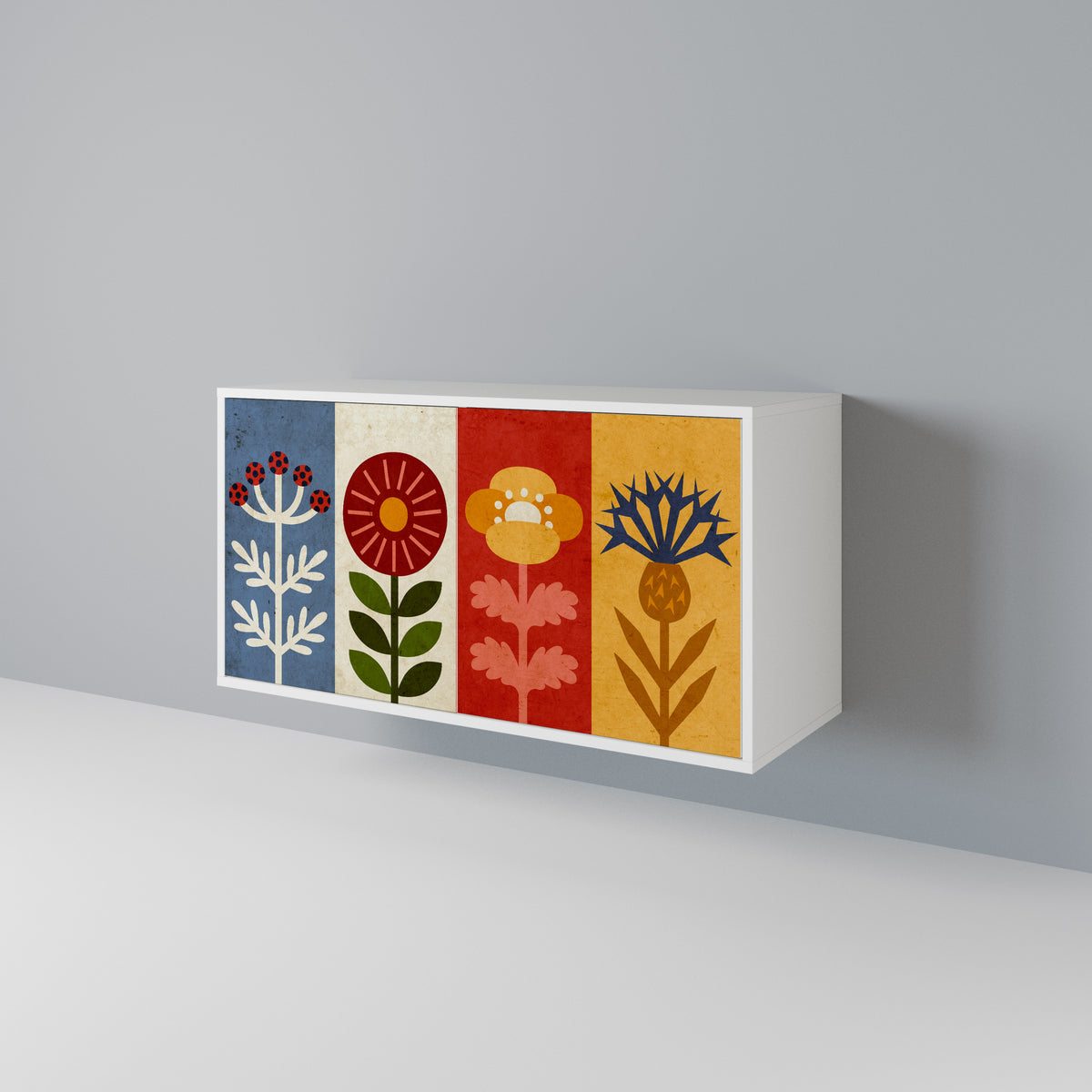 SCANDIC FLOWERET Dvoudveřová komoda