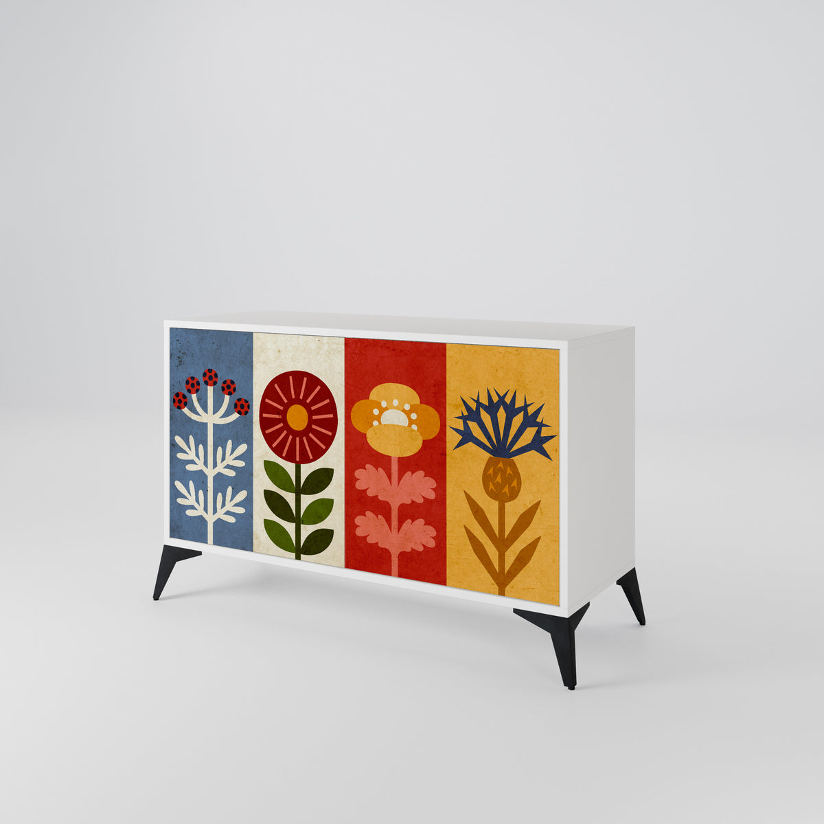 SCANDIC FLOWERET Dvoudveřová komoda