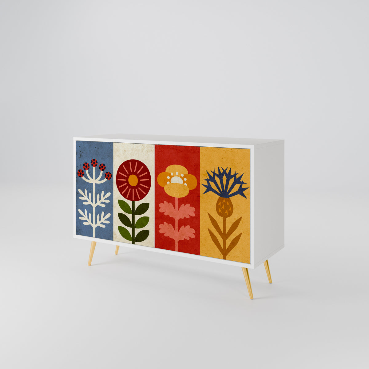 SCANDIC FLOWERET Dvoudveřová komoda