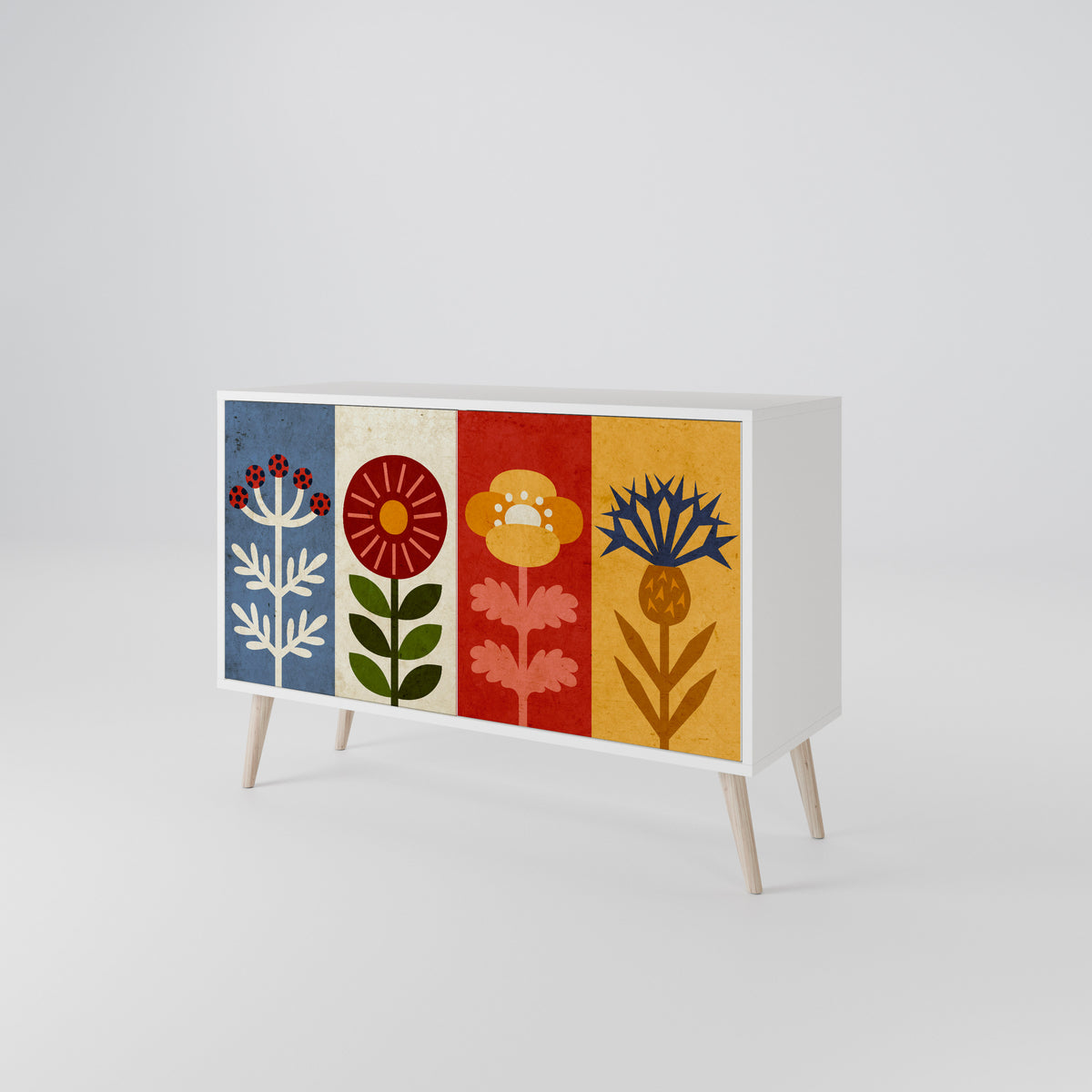 SCANDIC FLOWERET Dvoudveřová komoda