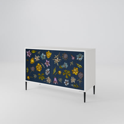 FLOWERS ON NAVY BLUE Dvoudveřová komoda