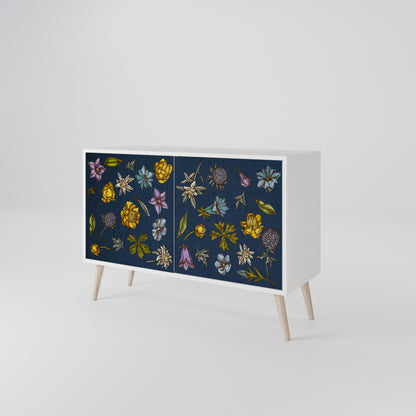 FLOWERS ON NAVY BLUE Dvoudveřová komoda