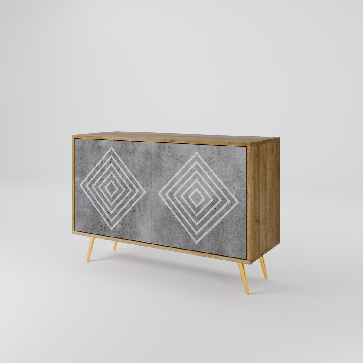 POLYGONAL ARTISTRY Dvoudveřová komoda
