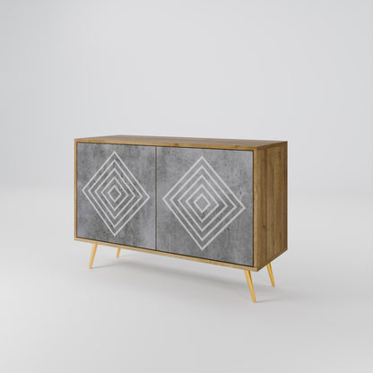 POLYGONAL ARTISTRY Dvoudveřová komoda