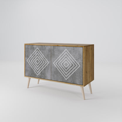 POLYGONAL ARTISTRY Dvoudveřová komoda