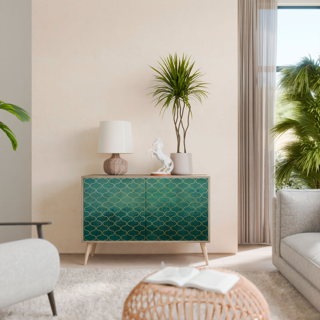 TESSELATED GREENERY Dvoudveřová komoda