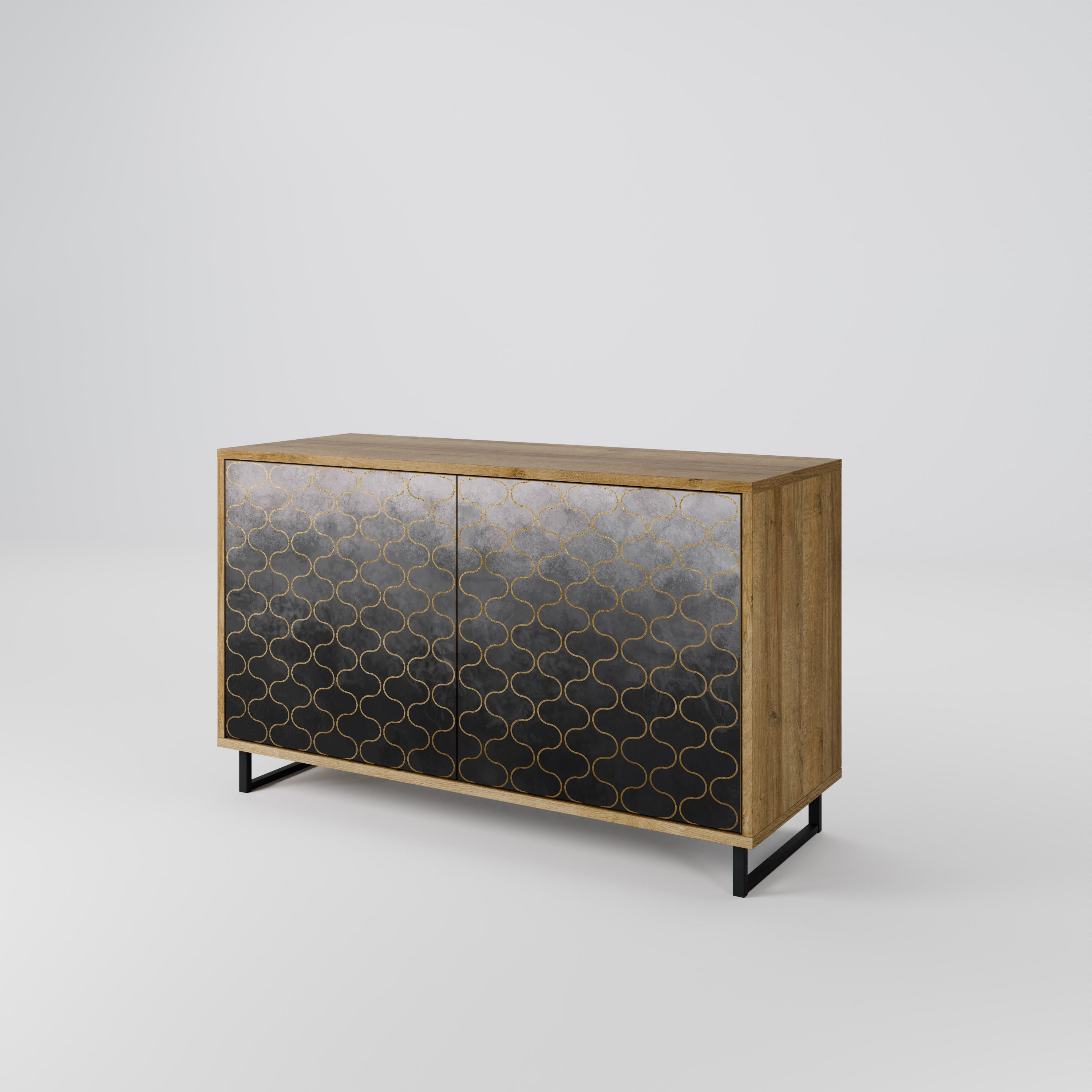 TESSELATED GRAYISH 2-Door Sideboard