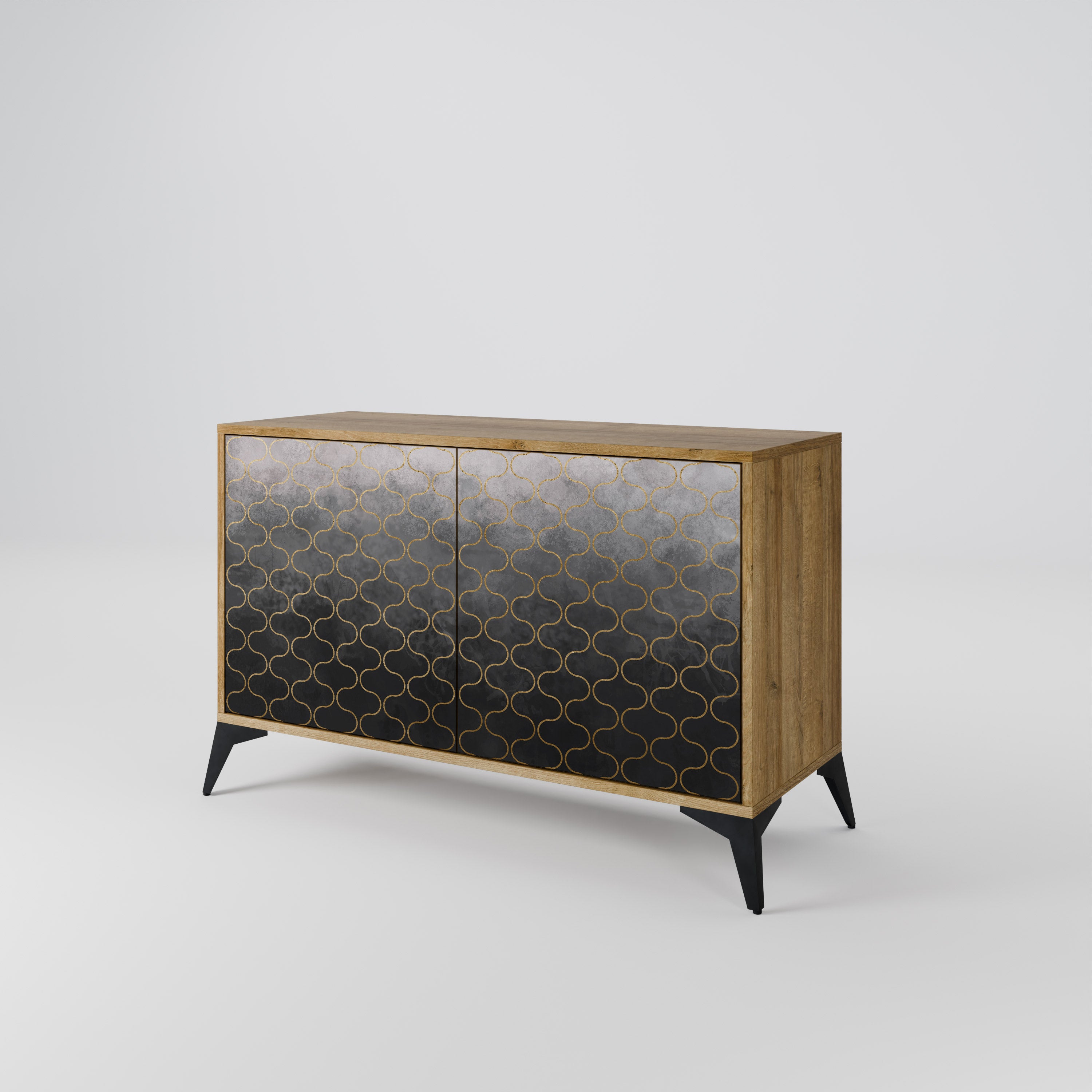TESSELATED GRAYISH 2-Door Sideboard