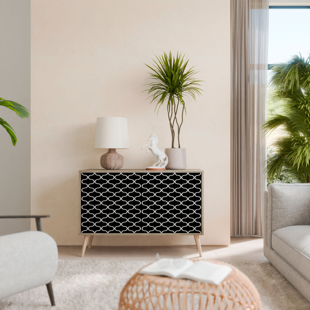 TESSELATED BLACKNESS Dvoudveřová komoda