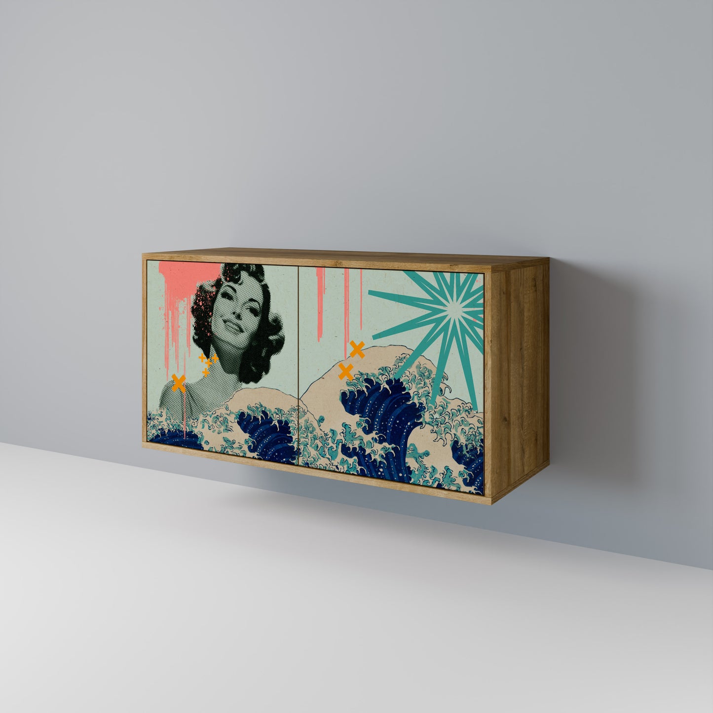 KANAGAWA BEAUTY Dvoudveřová komoda