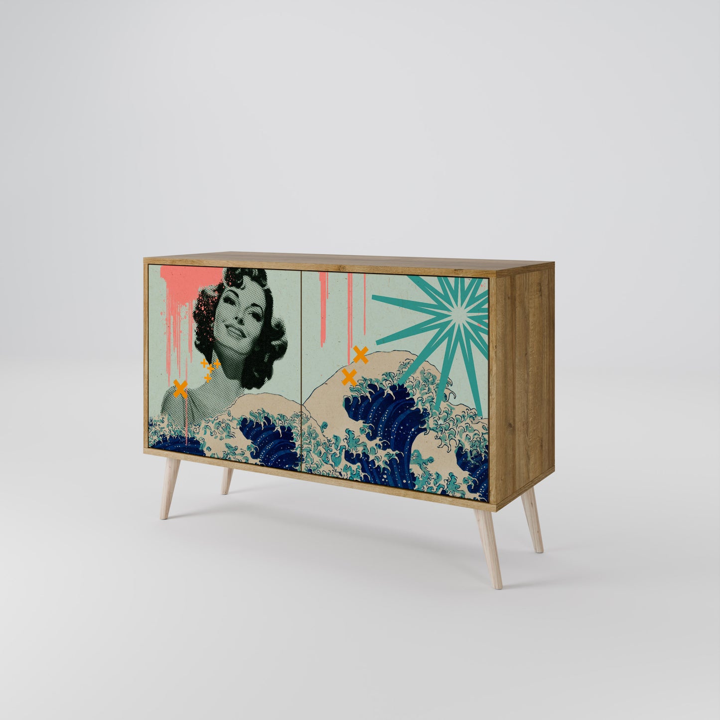 KANAGAWA BEAUTY Dvoudveřová komoda