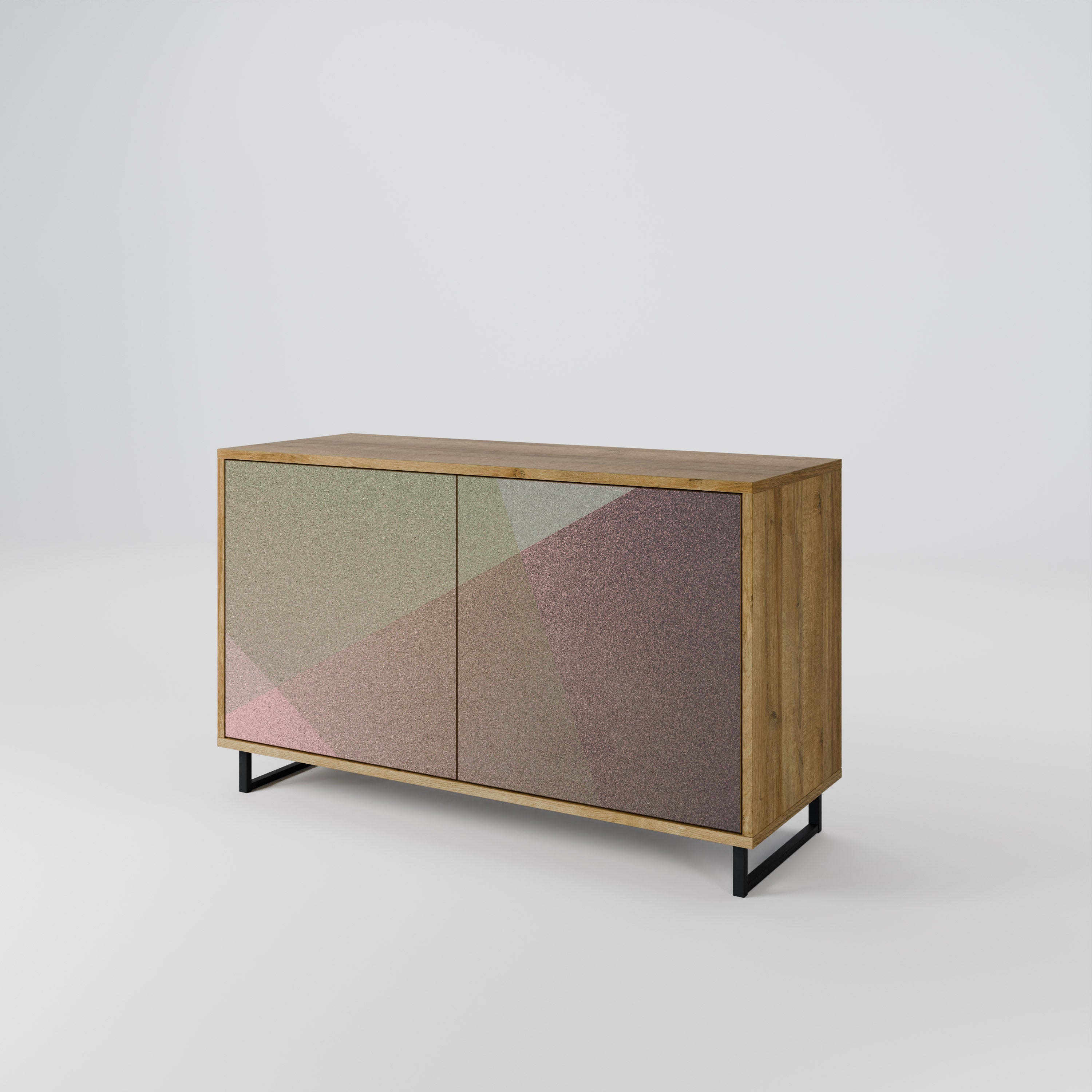 BEIGE GEOMETRY 2-Door Sideboard