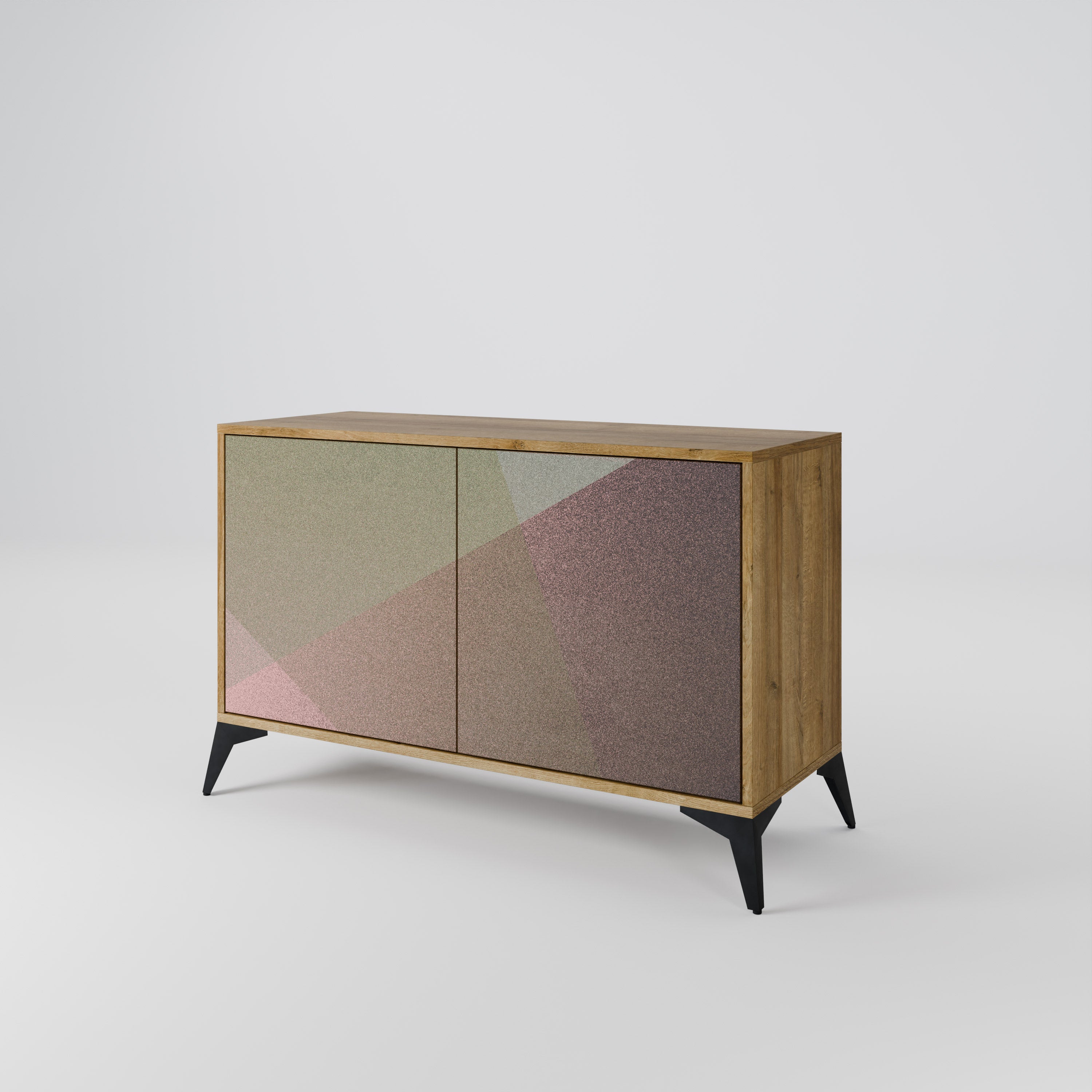 BEIGE GEOMETRY 2-Door Sideboard