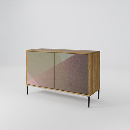 BEIGE GEOMETRY Dvoudveřová komoda