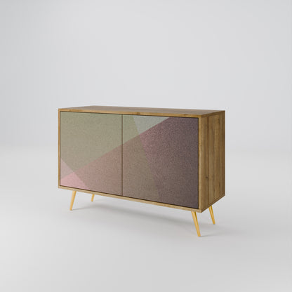 BEIGE GEOMETRY Dvoudveřová komoda